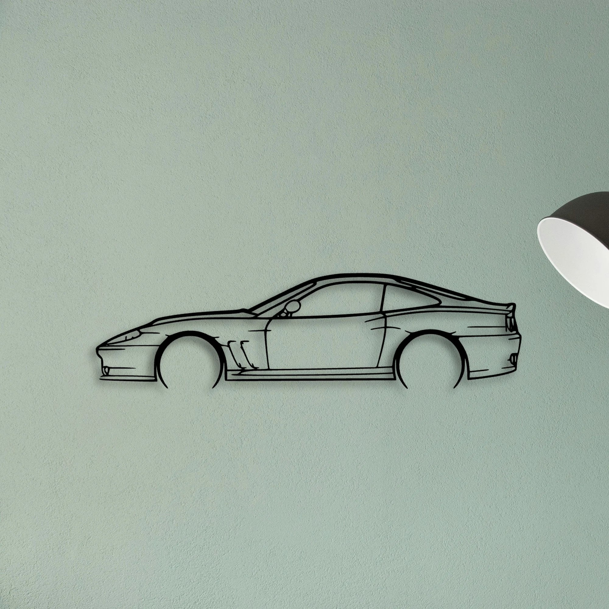 550 Maranello 2 Classic Silhouette Metal Wall Art - Tinvibe