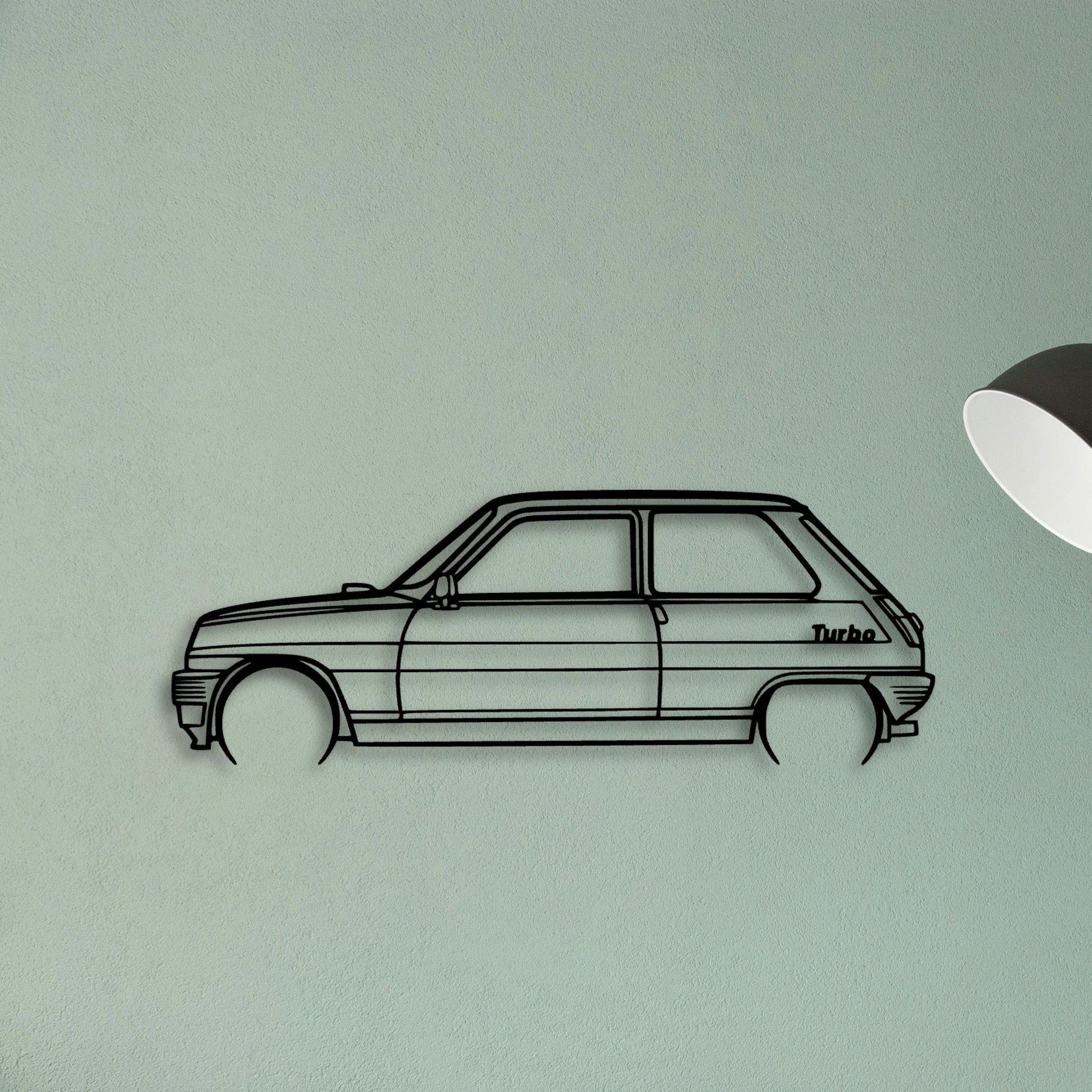 5 Alpine Turbo 1983 Classic Silhouette Metal Wall Art - Tinvibe