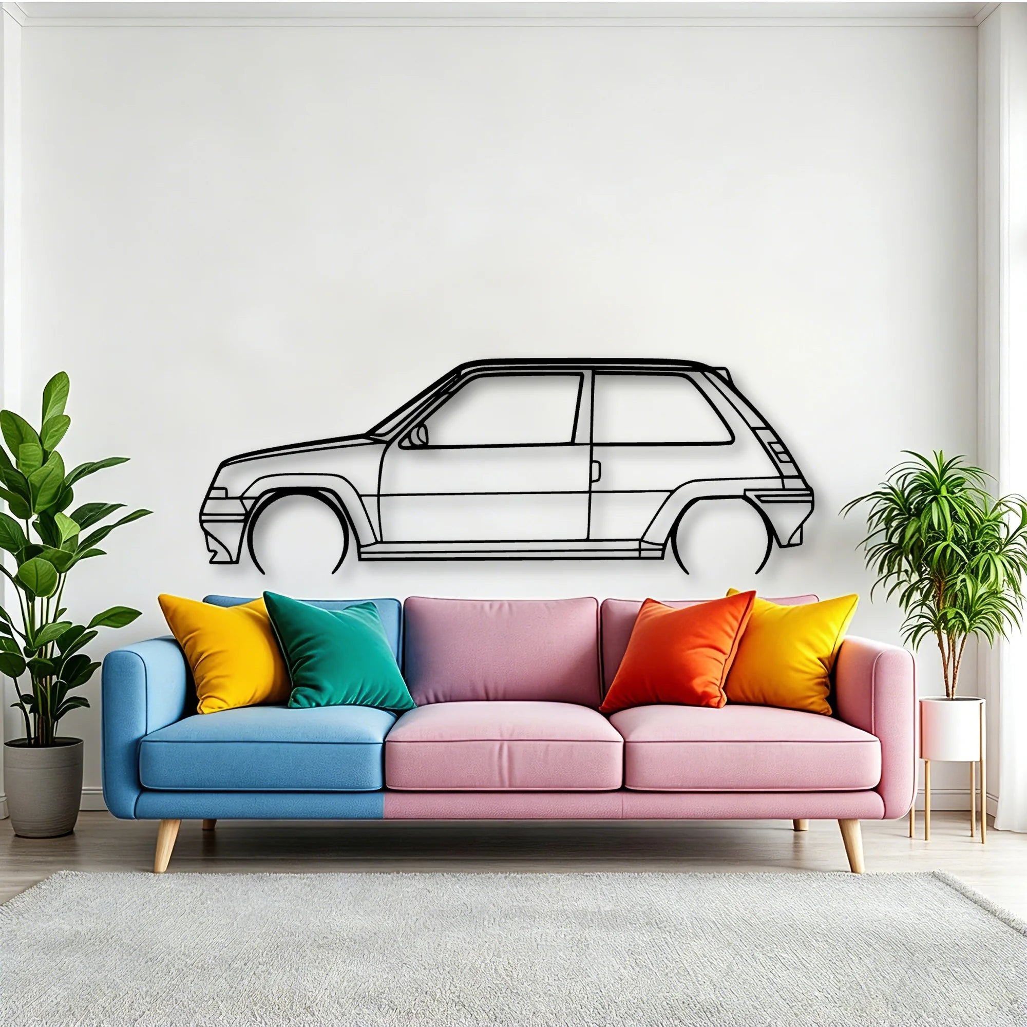 5 GT Turbo Classic Silhouette Metal Wall Art - Tinvibe