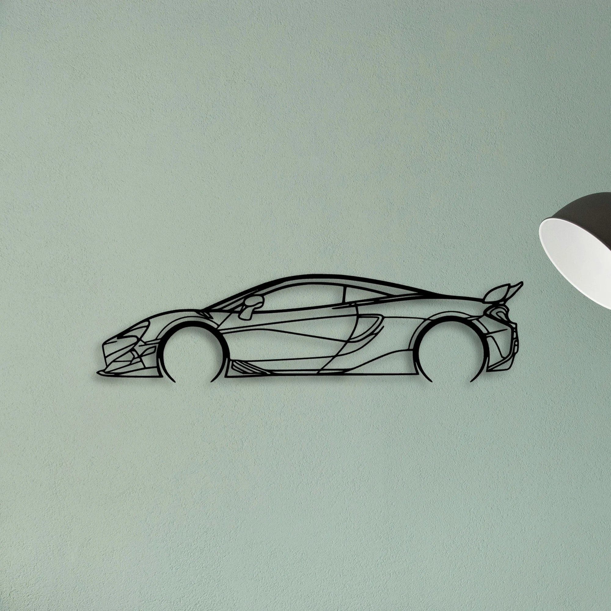 600LT 2019 Classic Silhouette Metal Wall Art - Tinvibe