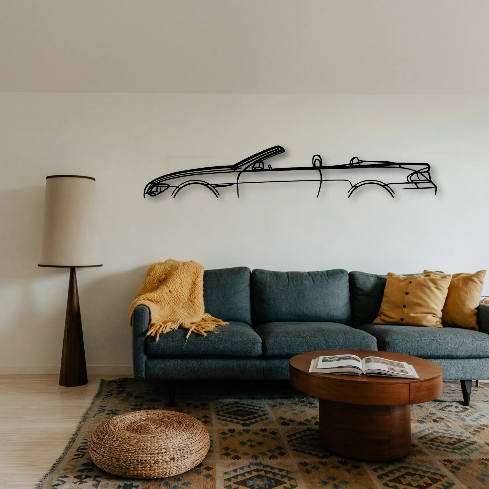 6 Series Convertible Classic Silhouette Metal Wall Art - Tinvibe