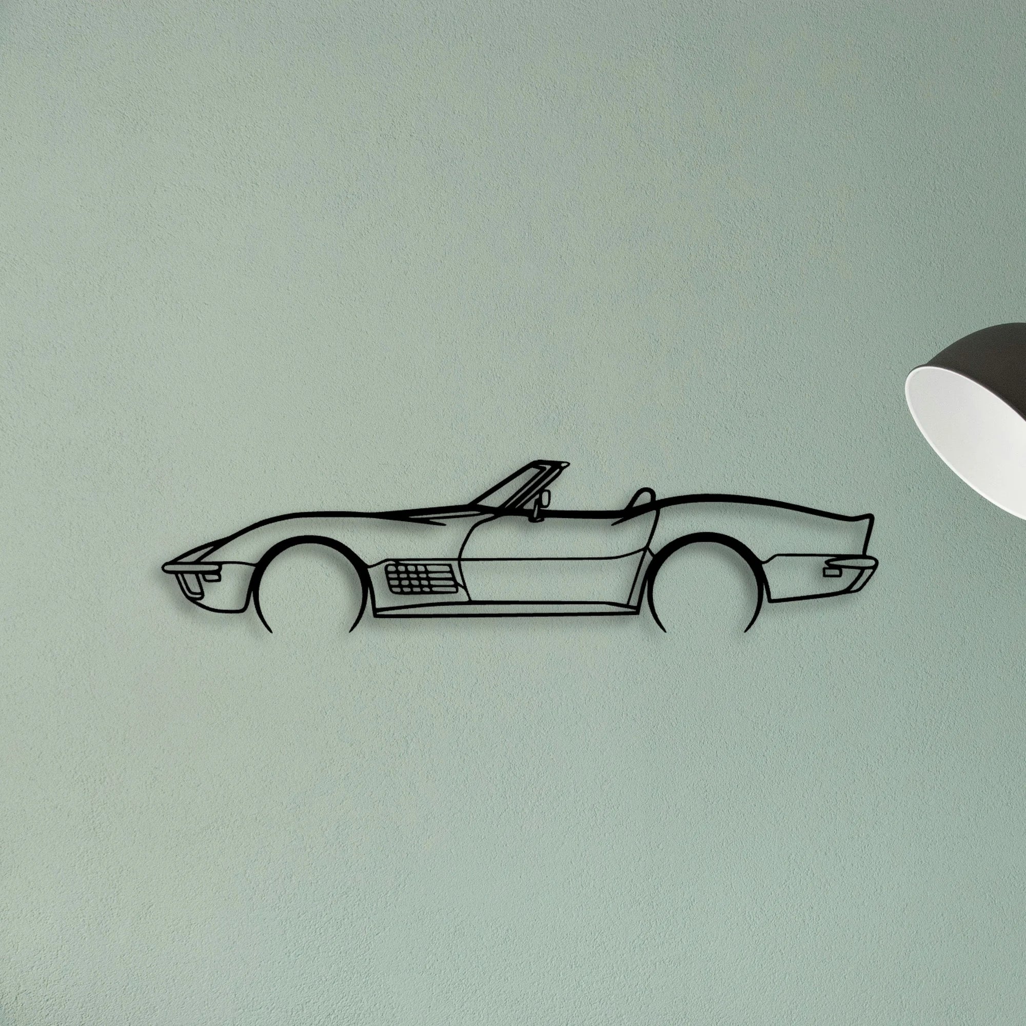 71 Convertible Classic Silhouette Metal Wall Art - Tinvibe