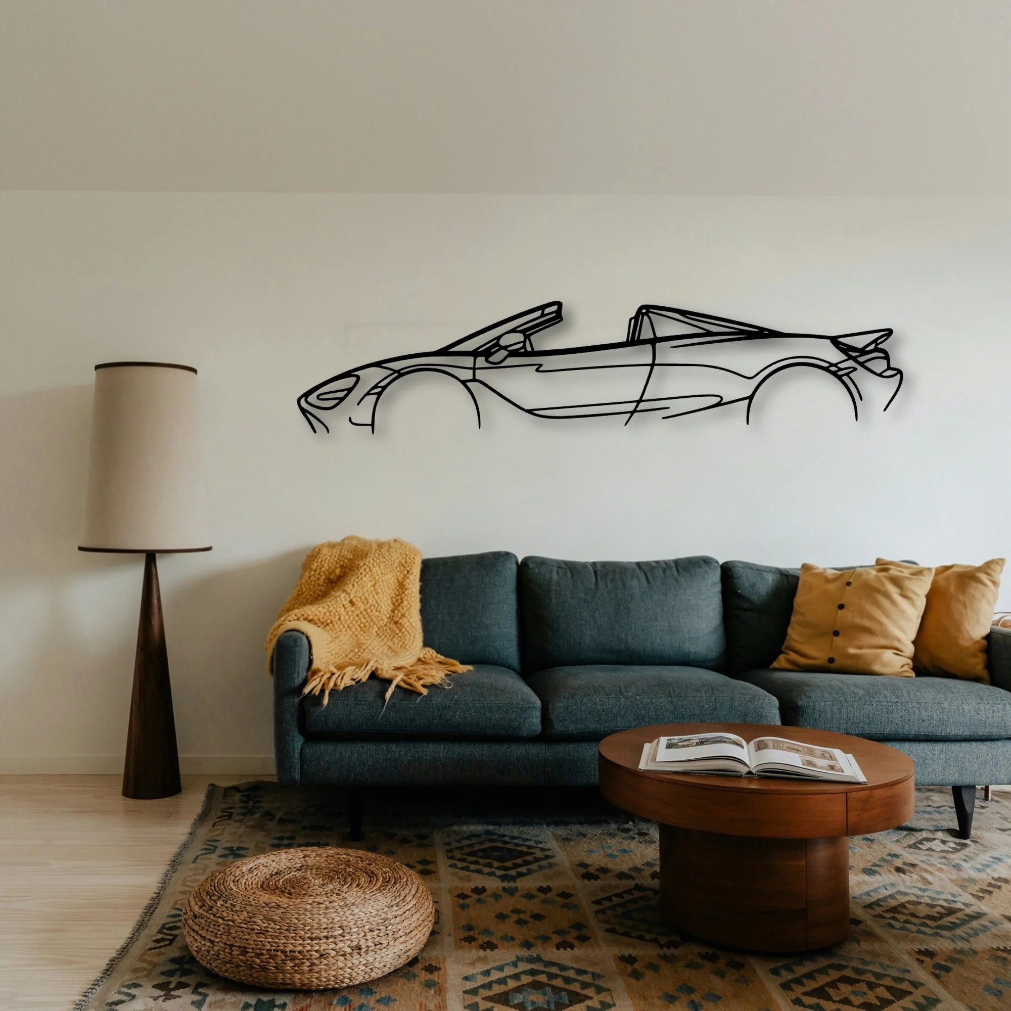 720S Spider 2022 Classic Silhouette Metal Wall Art - Tinvibe