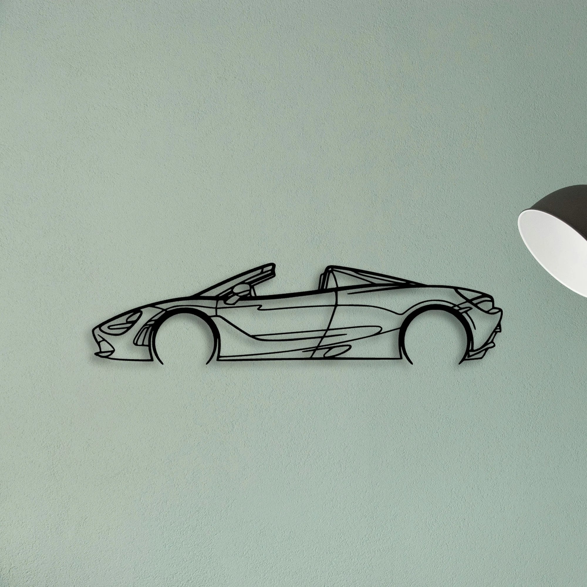 720S Spyder 2018 Classic Silhouette Metal Wall Art - Tinvibe