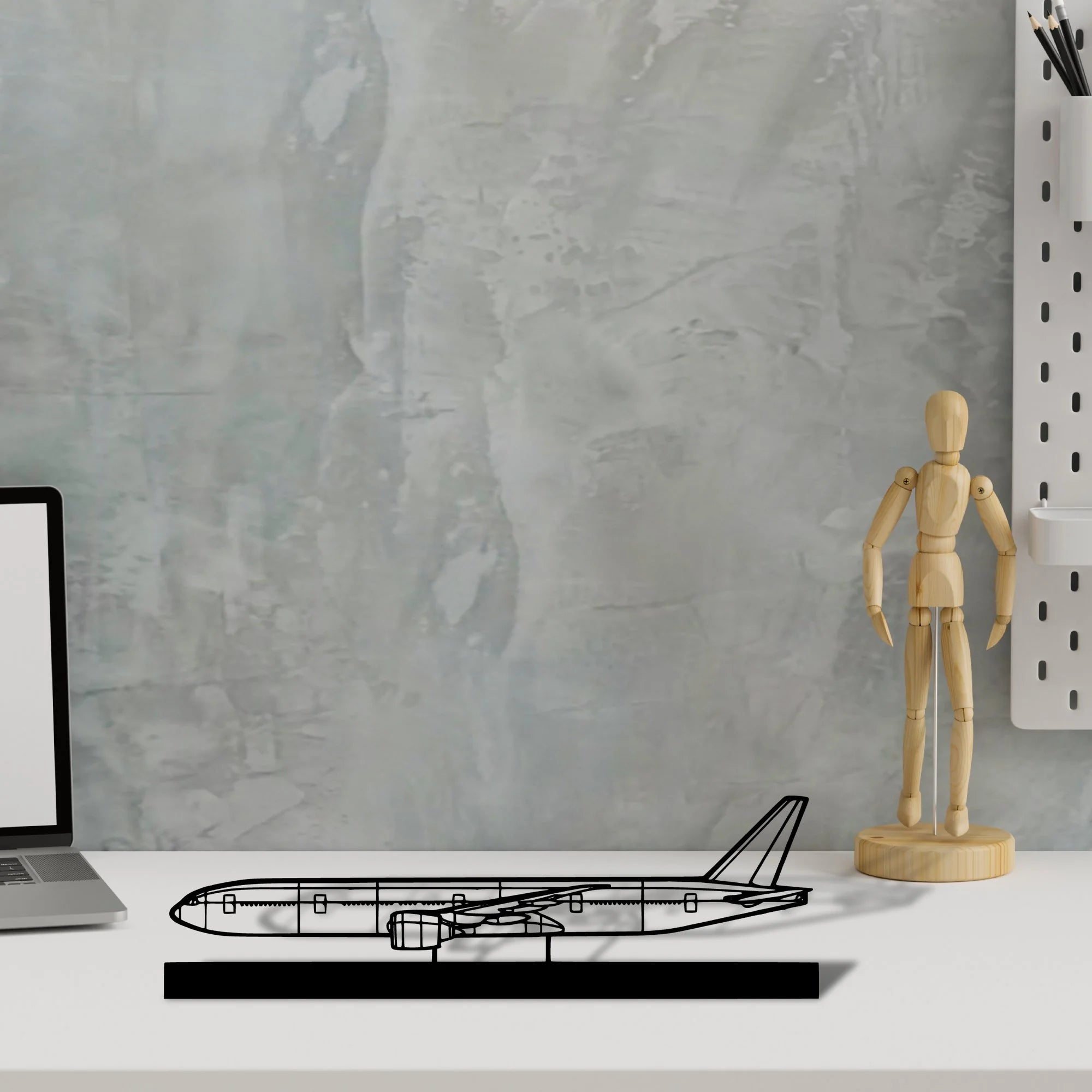 777-300er Silhouette Metal Art Stand - Tinvibe