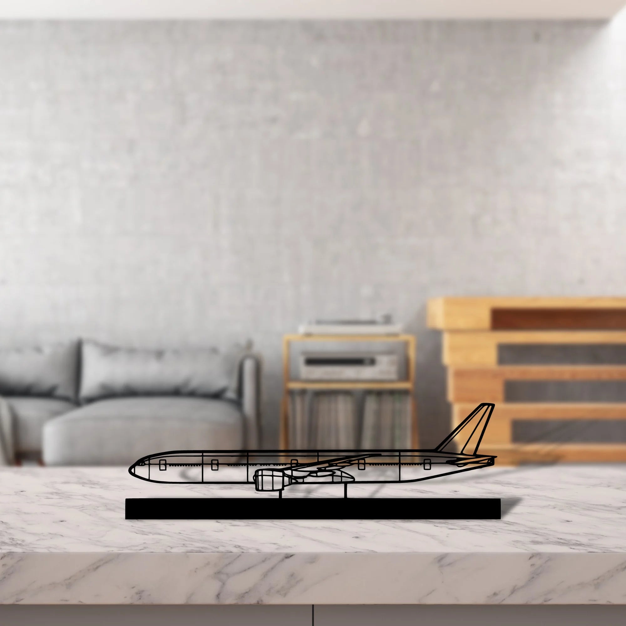 777-300er Silhouette Metal Art Stand - Tinvibe