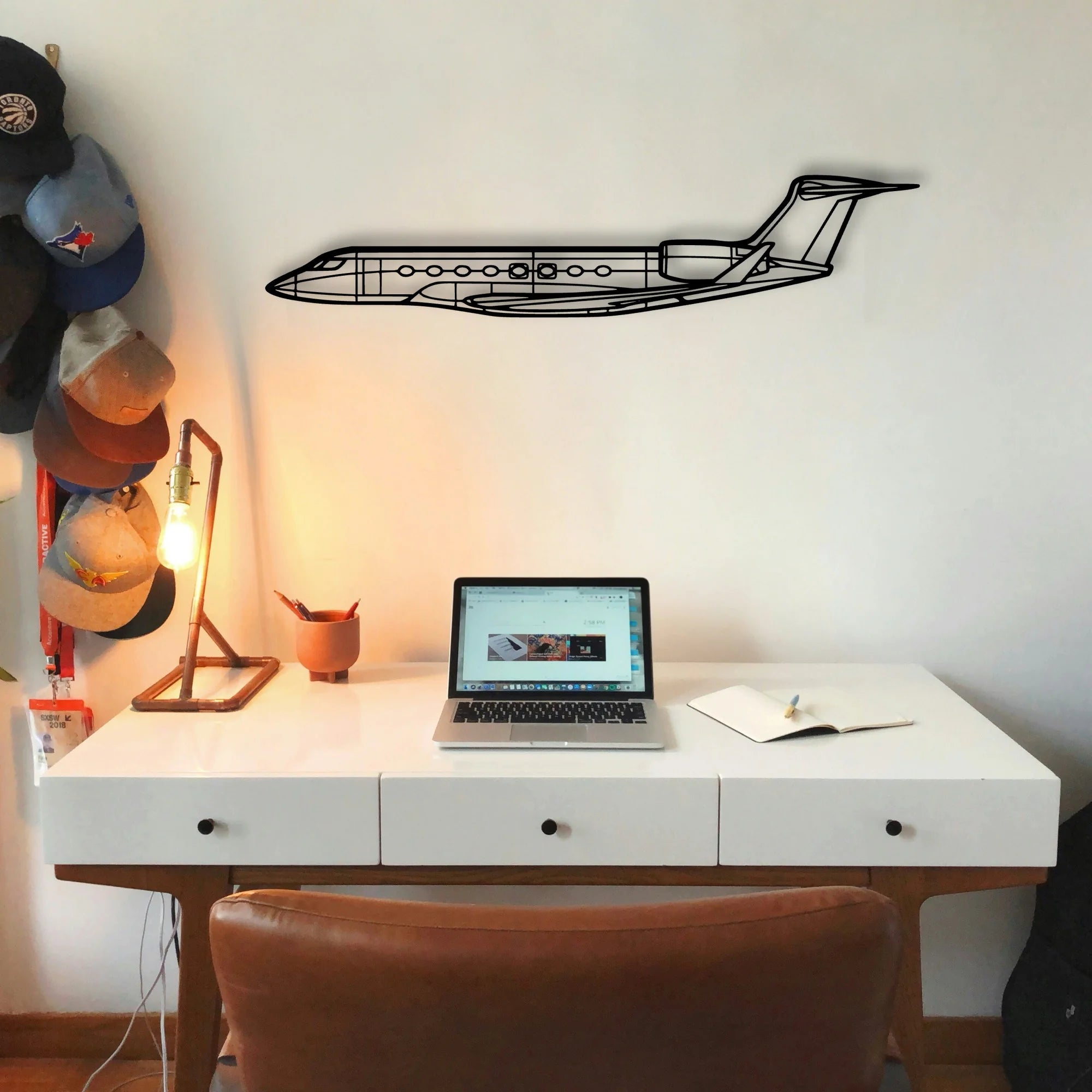 787 2 Classic Aircraft Silhouette Metal Wall Art - Tinvibe