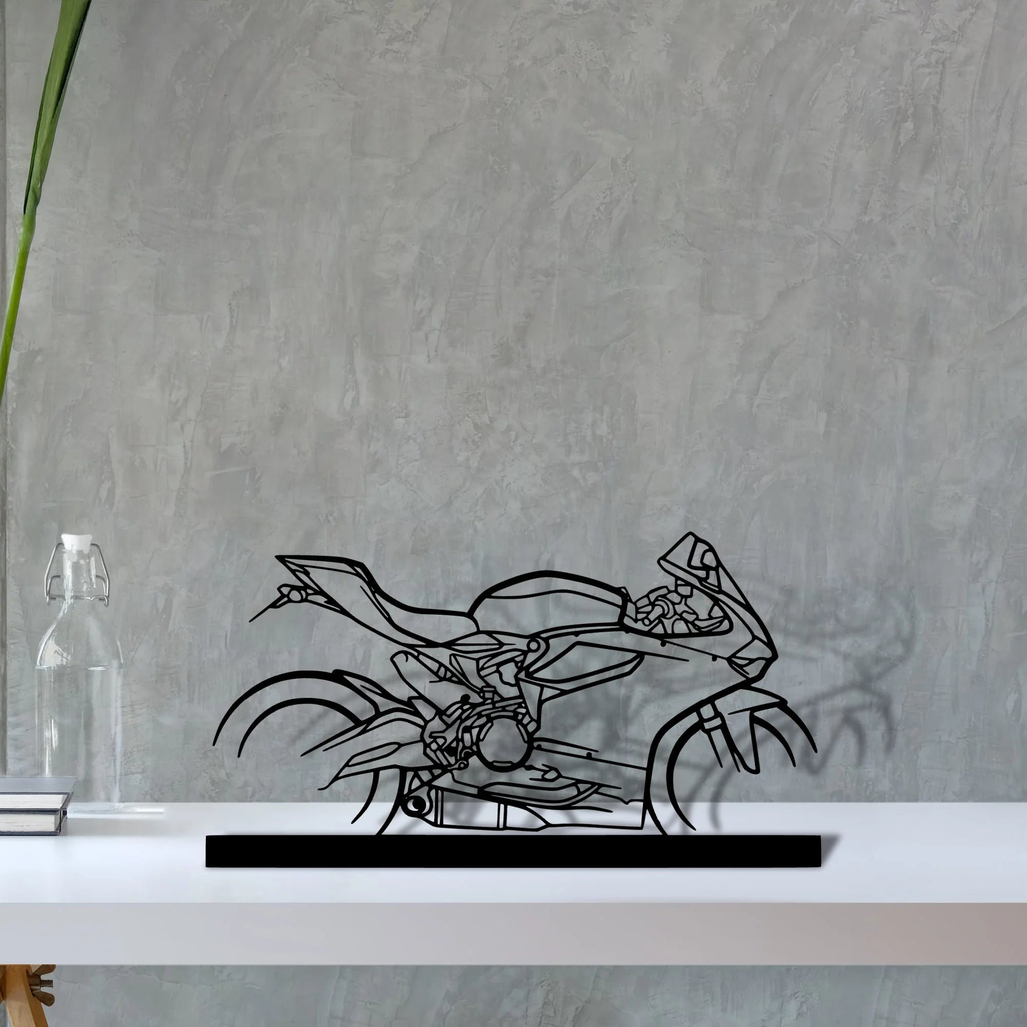 899-panigale Silhouette Metal Art Stand - Tinvibe