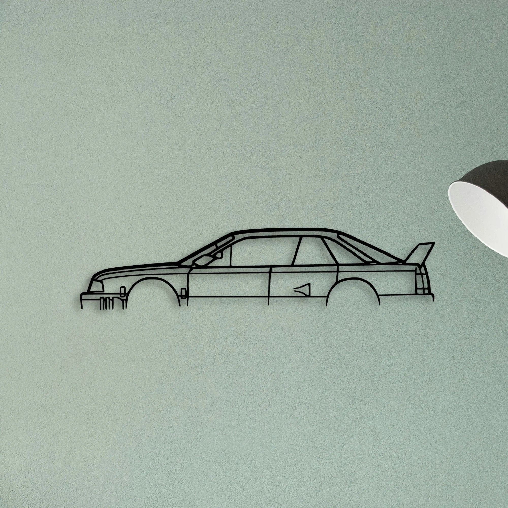 90 Quattro IMSA GTO Classic Silhouette Metal Wall Art - Tinvibe