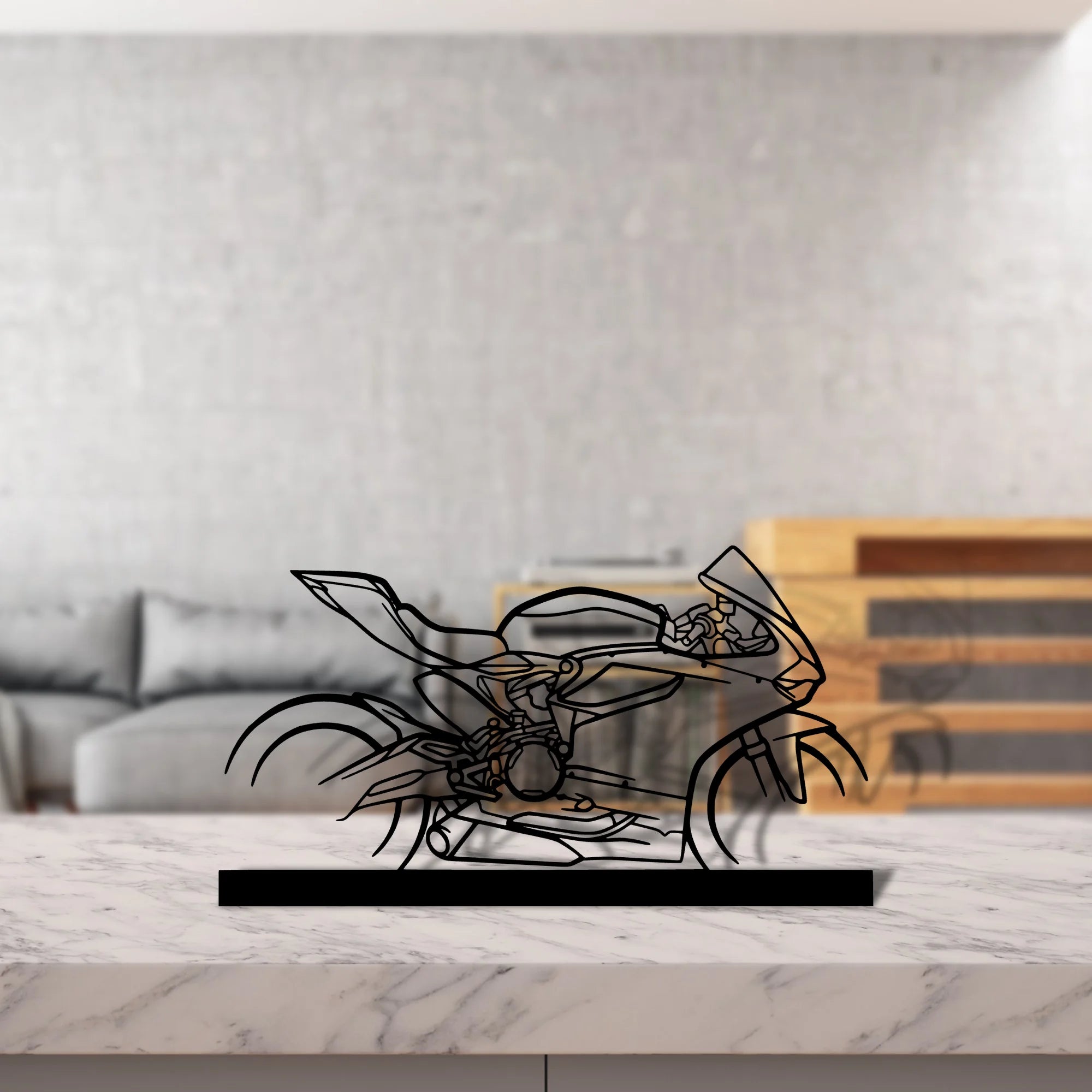 959-panigale-corse Silhouette Metal Art Stand - Tinvibe