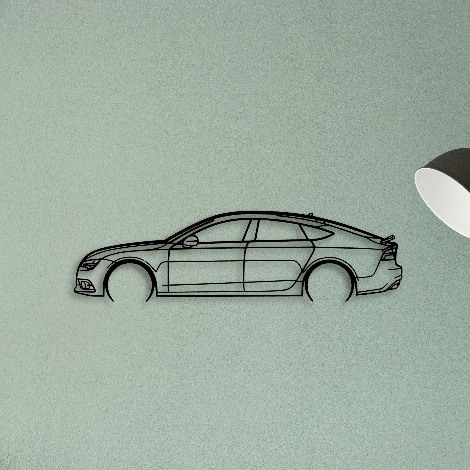 A7 Sportback MK1 2 Classic Silhouette Metal Wall Art - Tinvibe