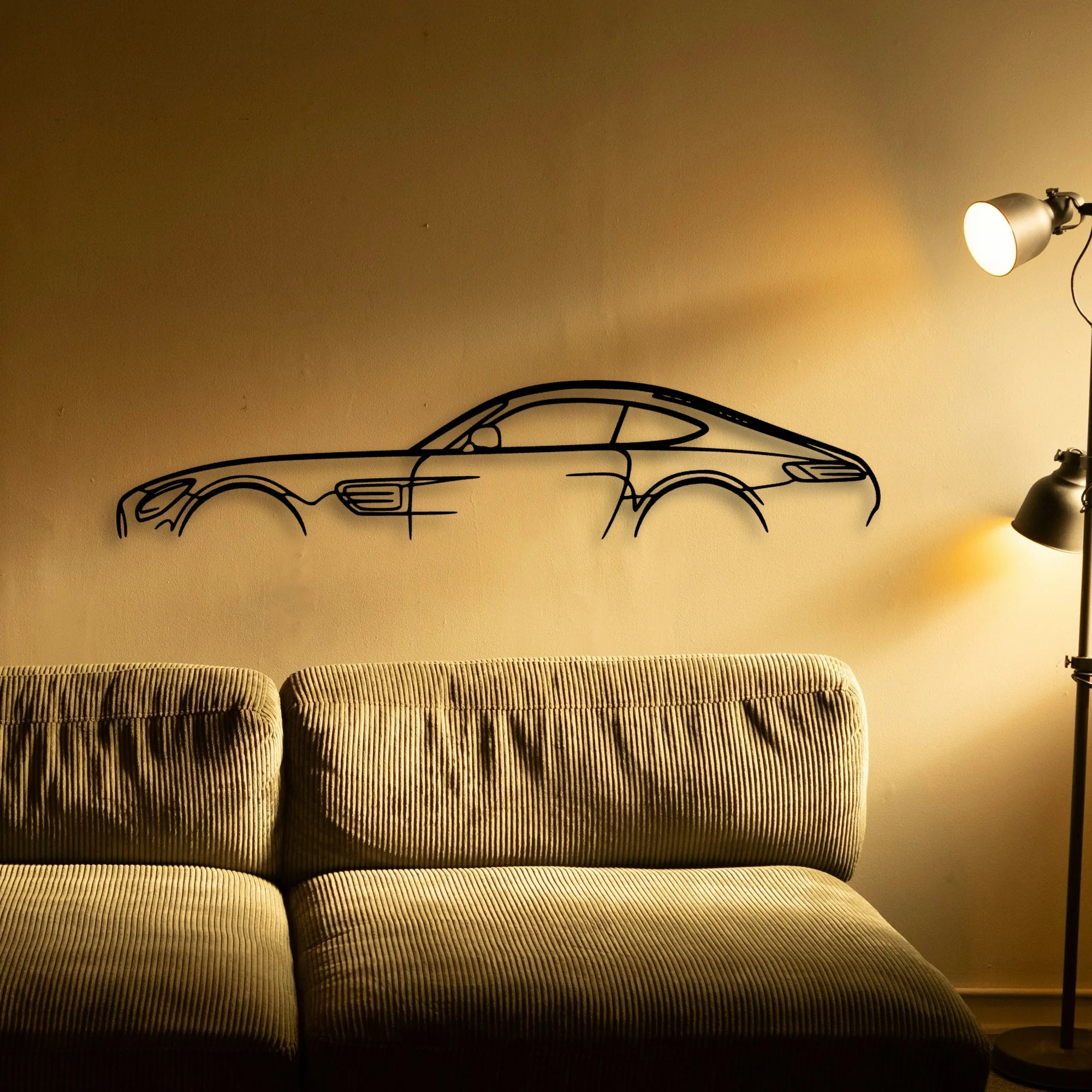 AMG GT 2018 Classic Silhouette Metal Wall Art - Tinvibe