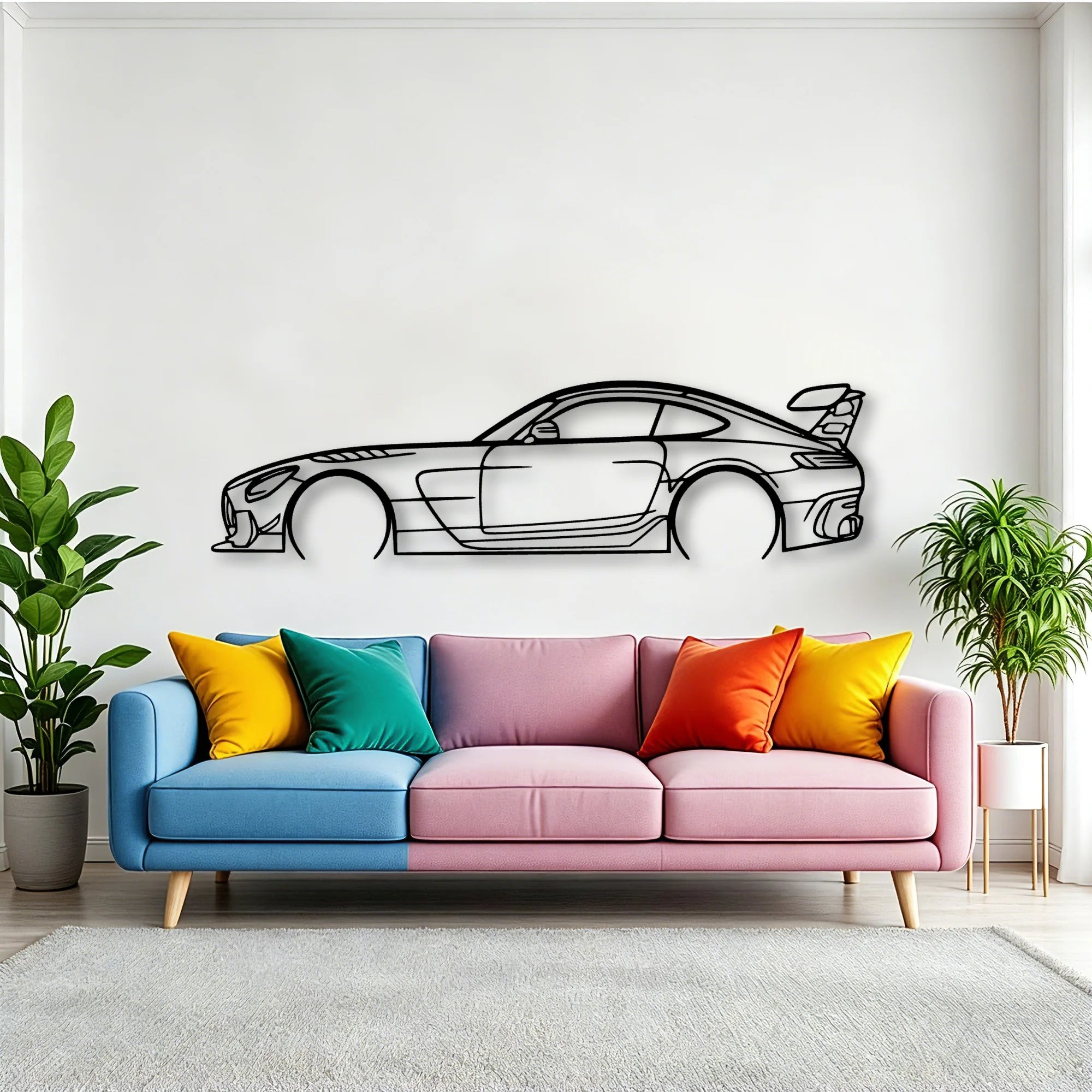 AMG GT Black Series 2 Classic Silhouette Metal Wall Art - Tinvibe