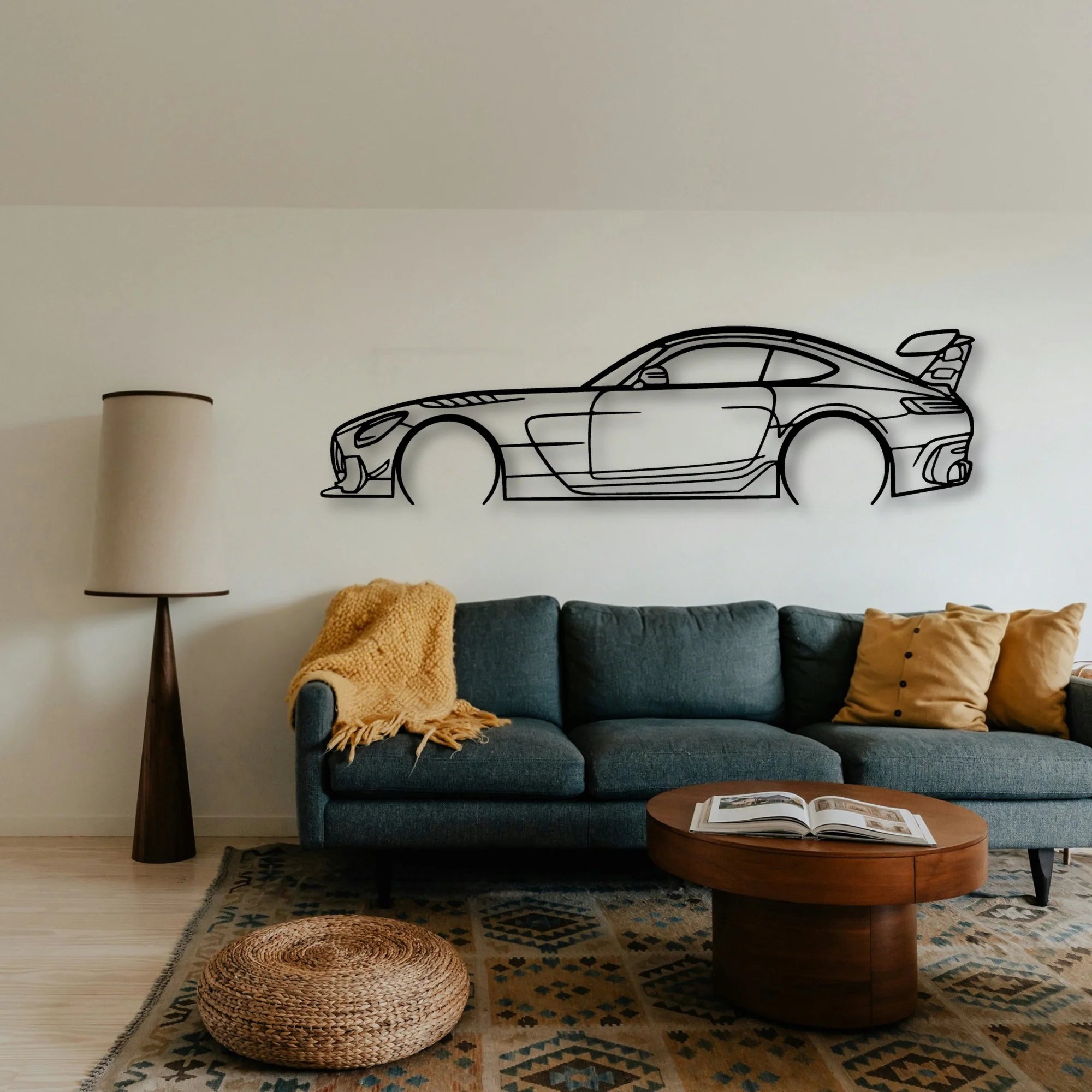 AMG GT Black Series 2 Classic Silhouette Metal Wall Art - Tinvibe