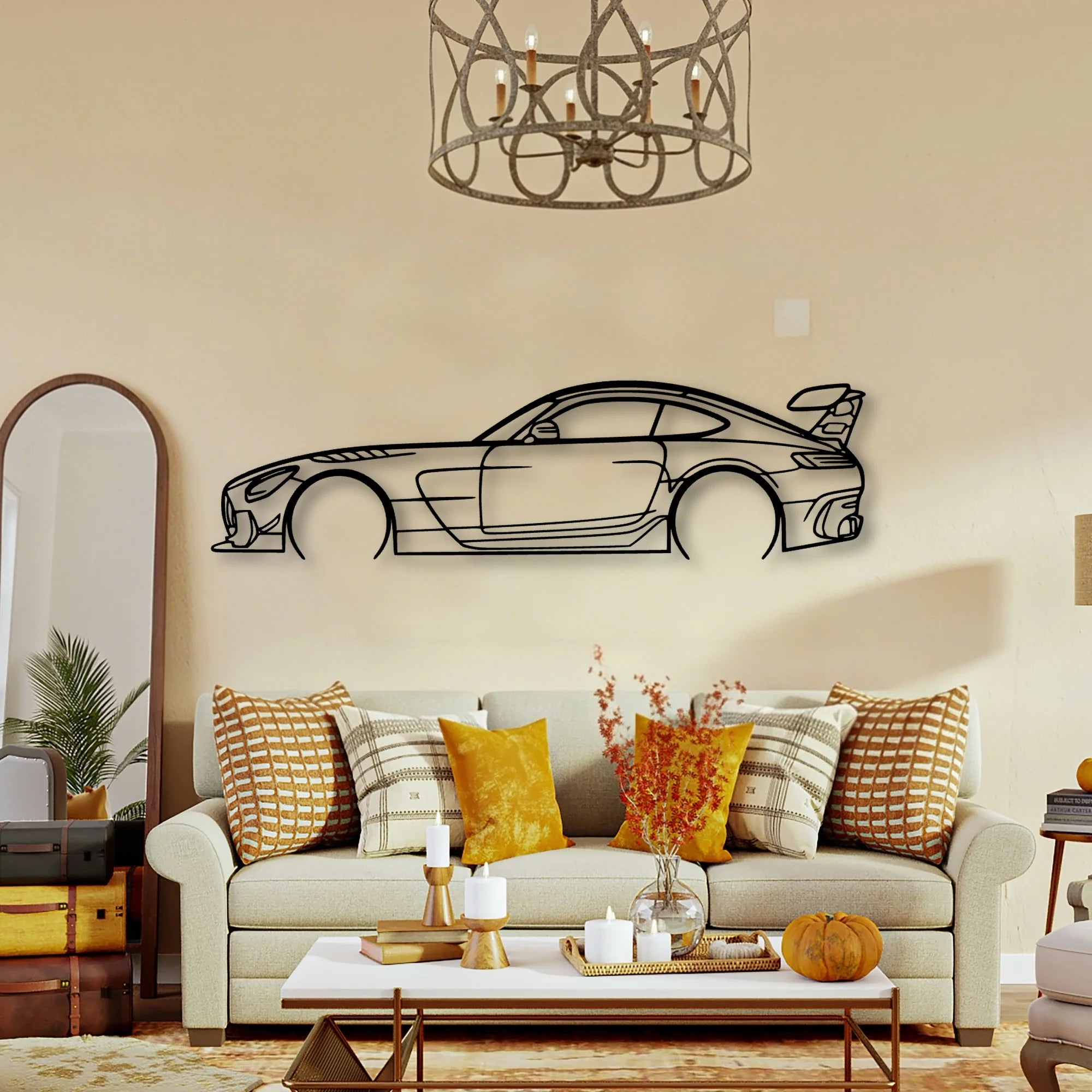 AMG GT Black Series 2 Classic Silhouette Metal Wall Art - Tinvibe