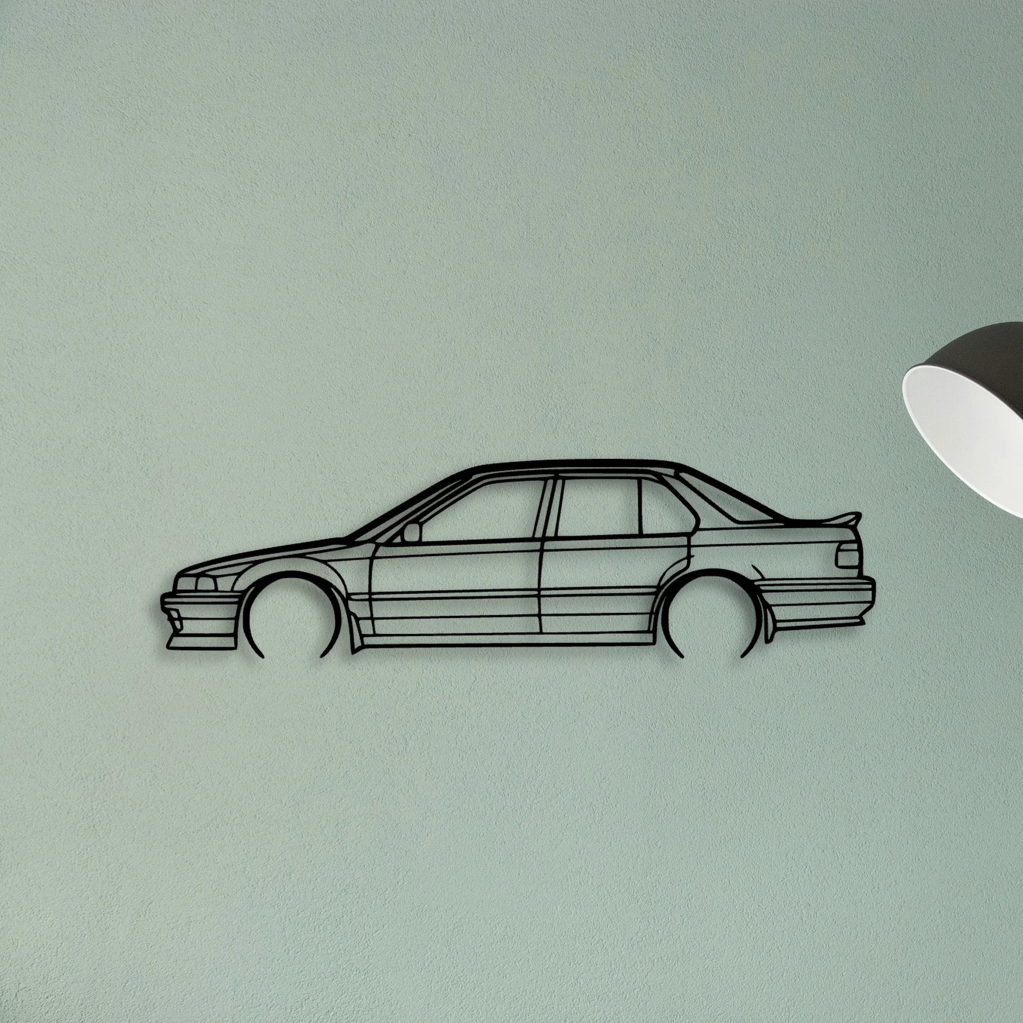 Accord 1990 Classic Silhouette Metal Wall Art - Tinvibe