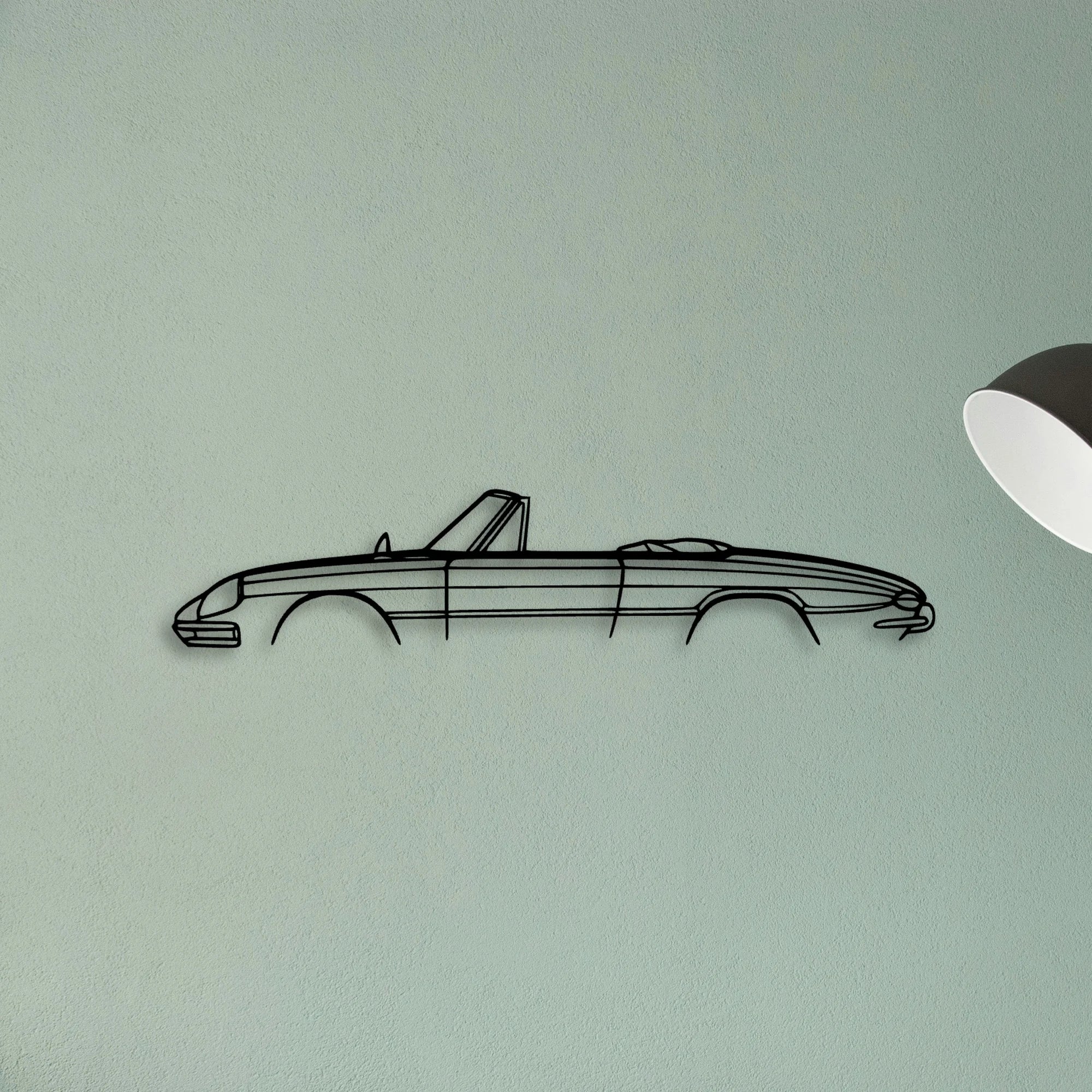 Alfa Duetto Classic Silhouette Metal Wall Art - Tinvibe