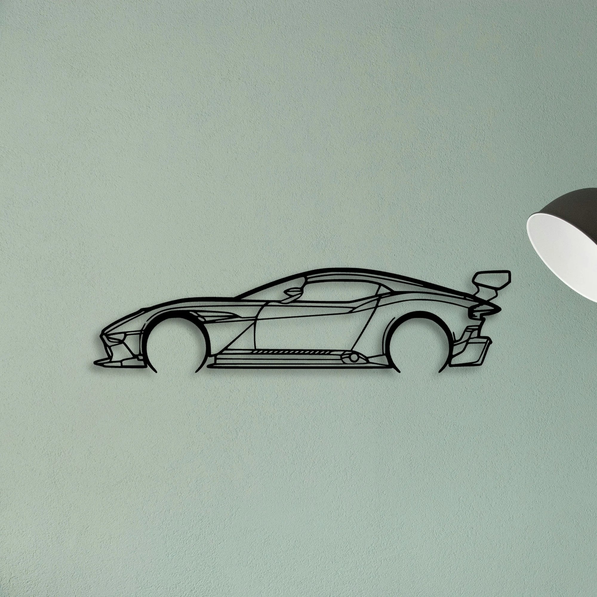 Aston Vulcan Classic Silhouette Metal Wall Art - Tinvibe