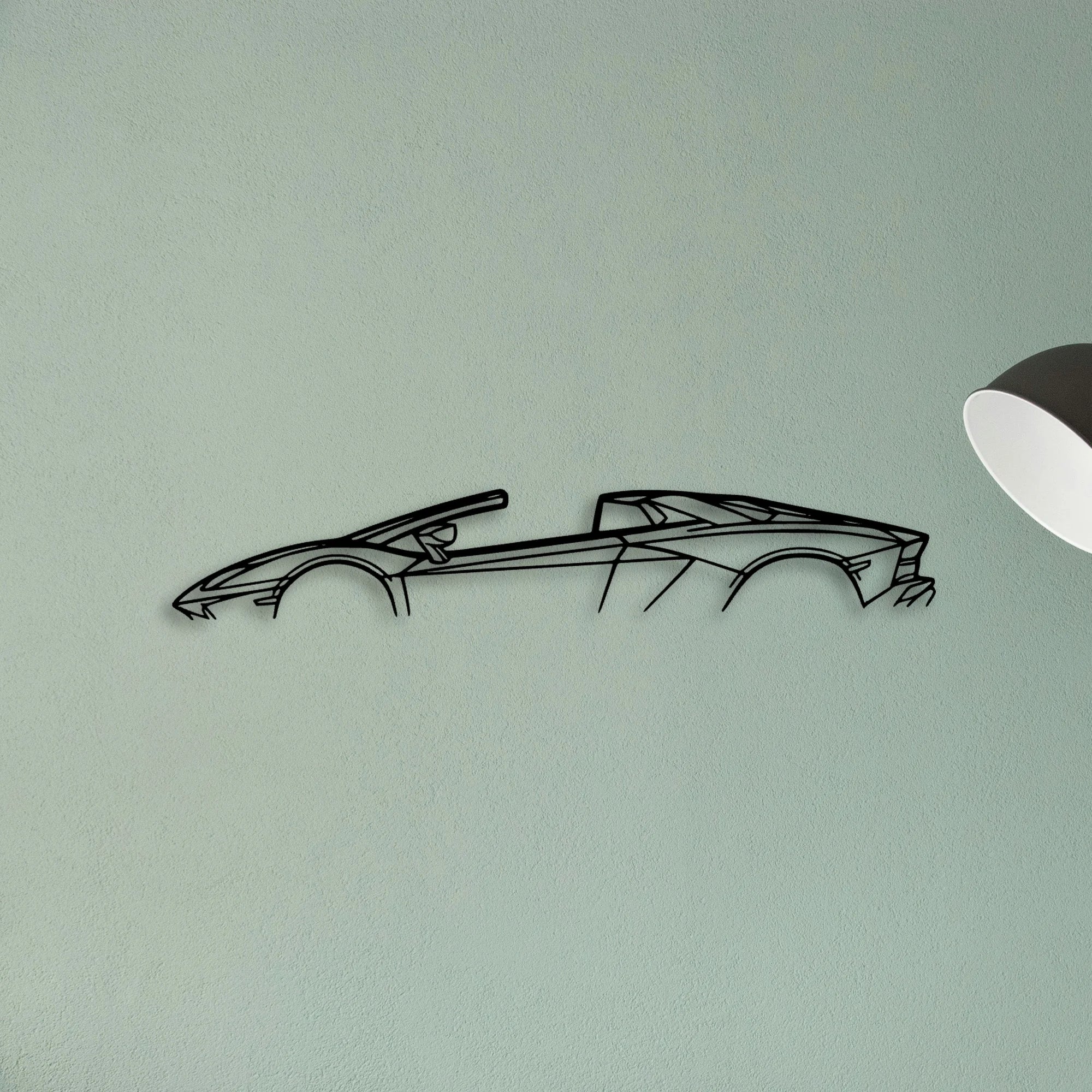 Aventador Roadster 2019 Classic Silhouette Metal Wall Art - Tinvibe