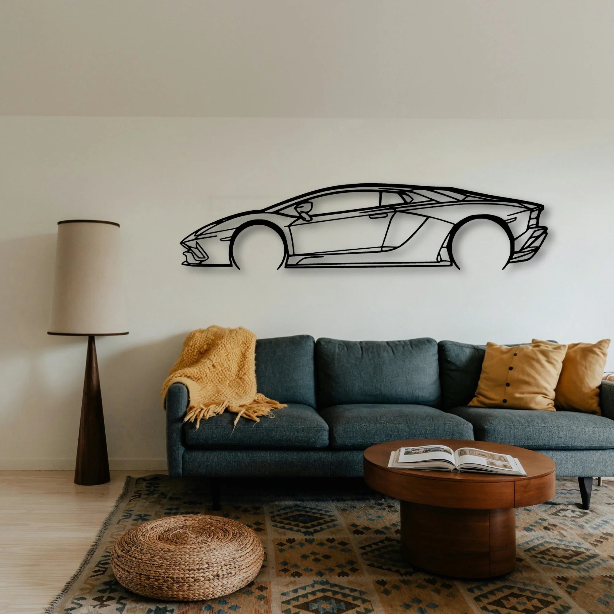 Aventador S Classic Silhouette Metal Wall Art - Tinvibe
