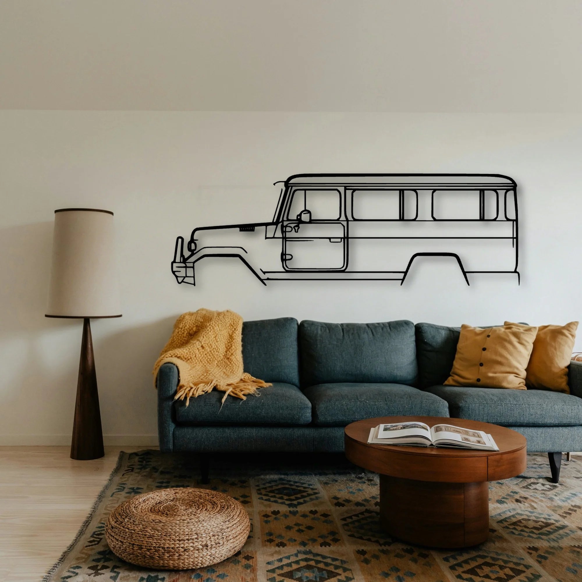 BJ45 1984 Classic Silhouette Metal Wall Art - Tinvibe