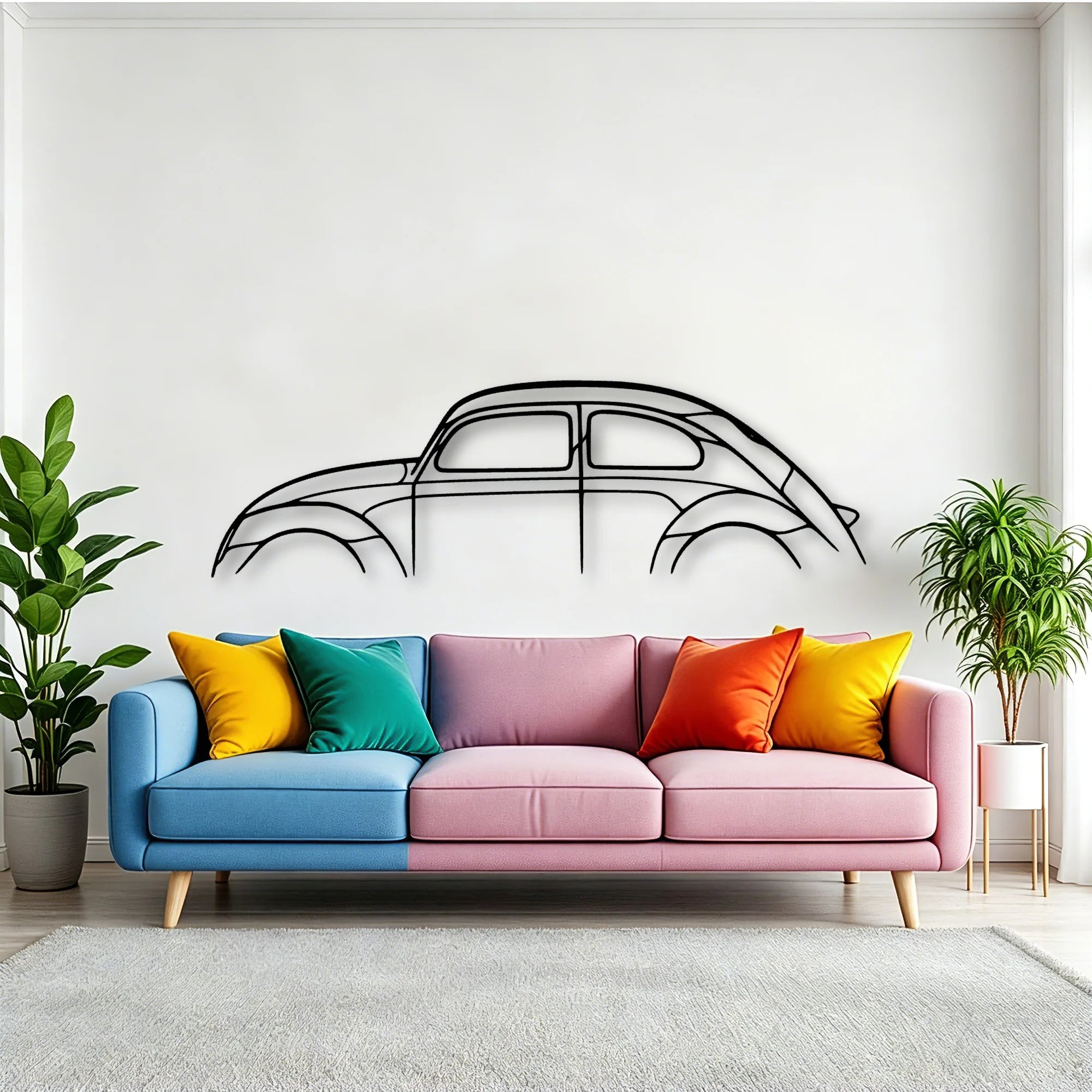 Beetle Classic Silhouette Metal Wall Art - Tinvibe
