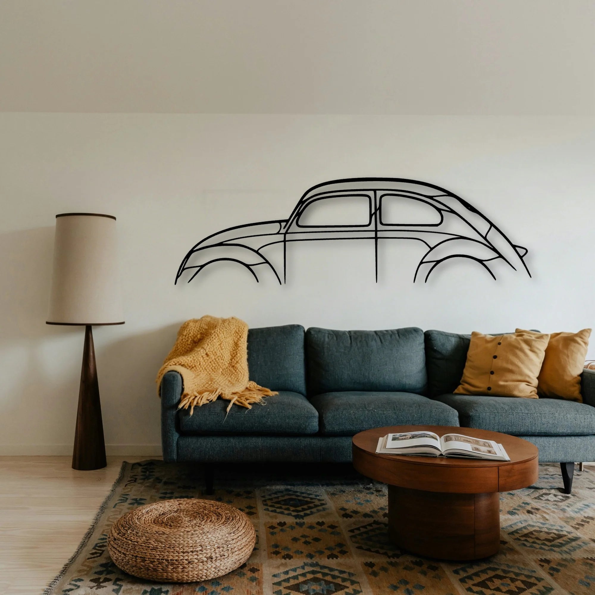 Beetle Classic Silhouette Metal Wall Art - Tinvibe