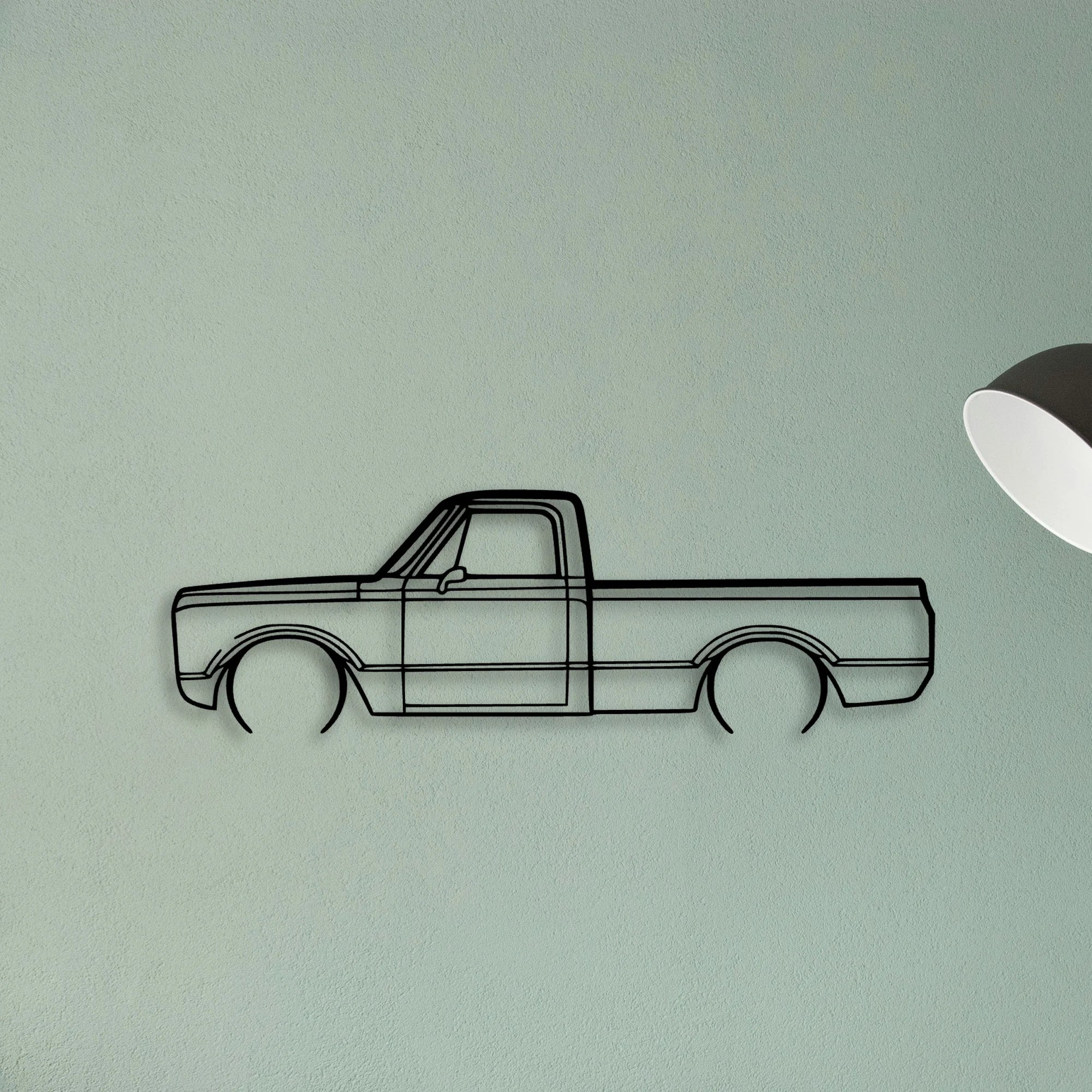 C 10 1971 2 Classic Silhouette Metal Wall Art - Tinvibe