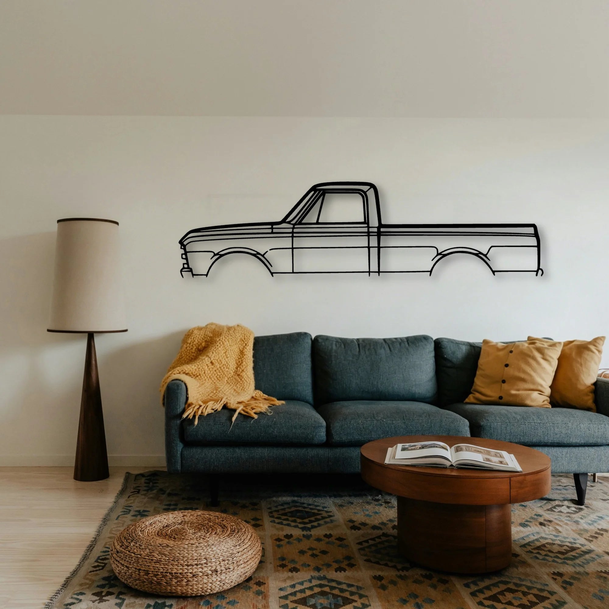C10 1968 Classic Silhouette Metal Wall Art - Tinvibe