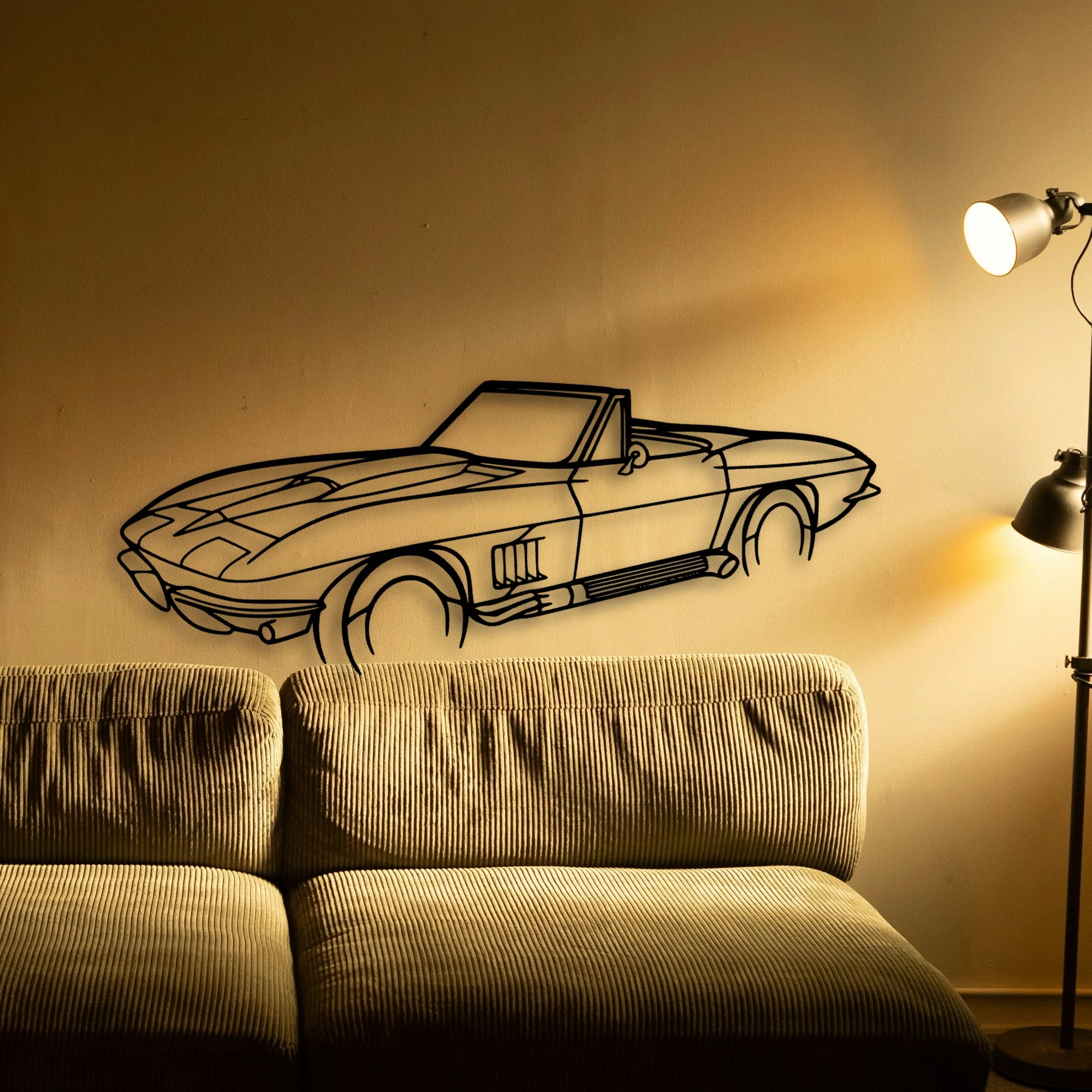 C2 Angle 2 Classic Silhouette Metal Wall Art - Tinvibe