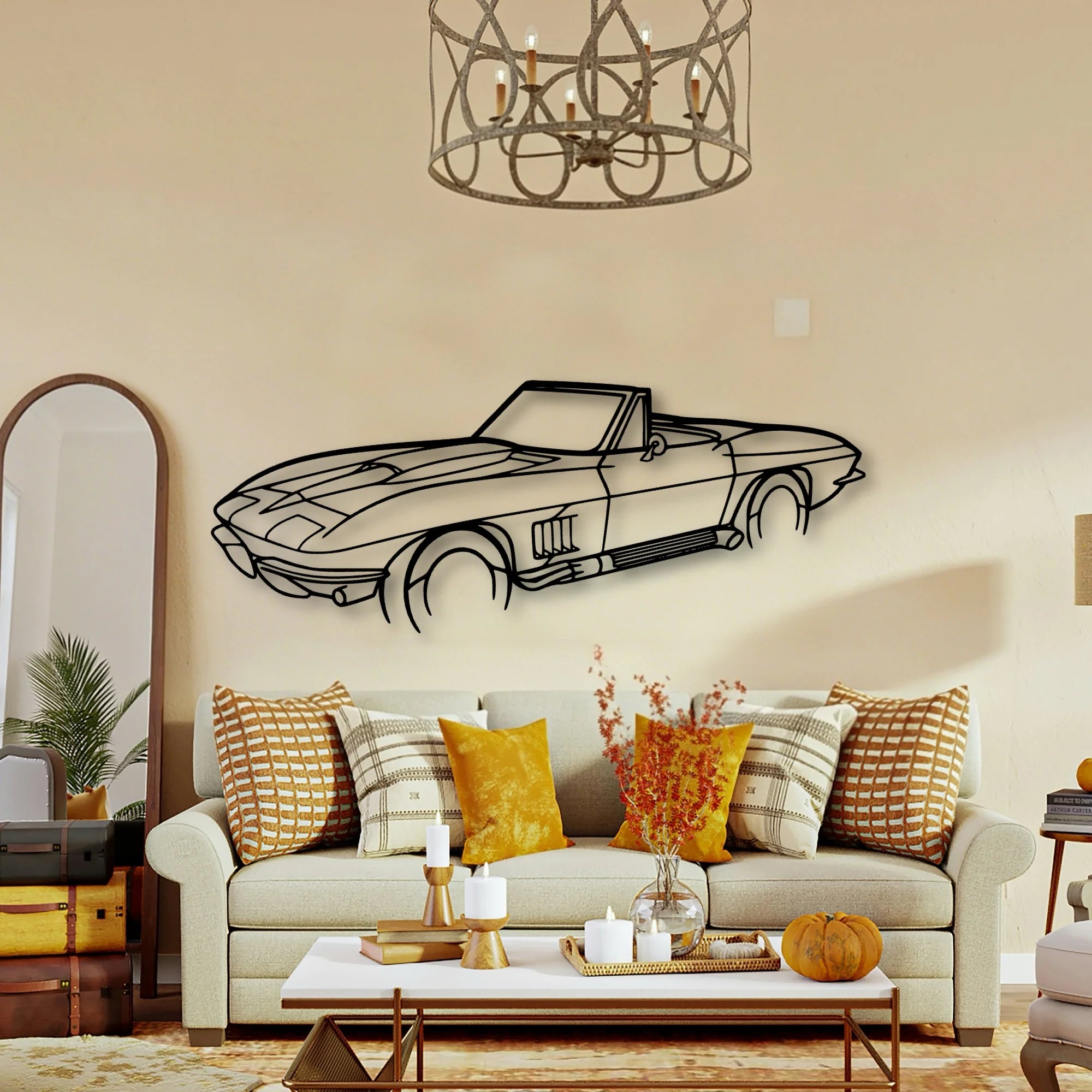 C2 Angle 2 Classic Silhouette Metal Wall Art - Tinvibe