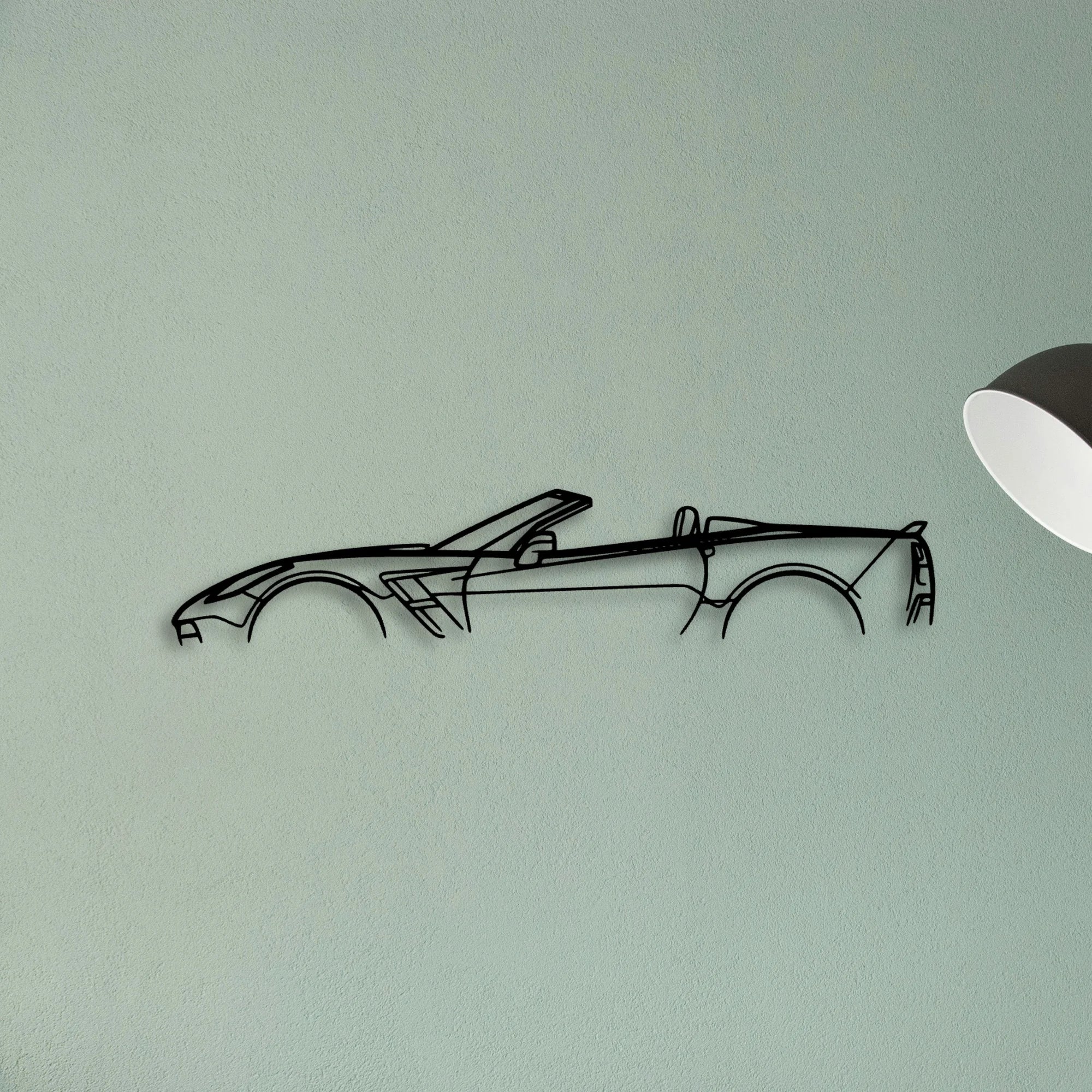 C7 Grand Sport Convertible Classic Silhouette Metal Wall Art - Tinvibe