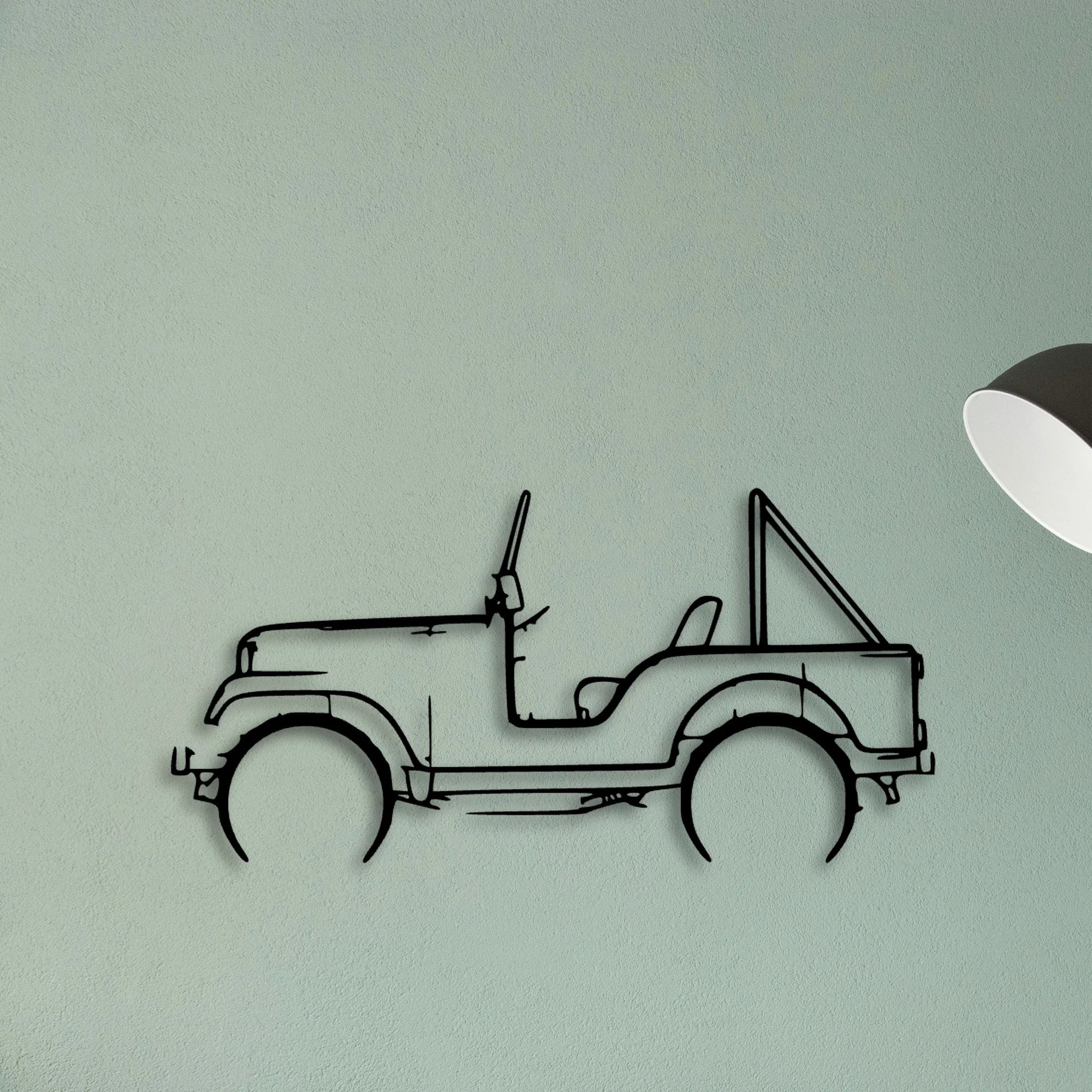 CJ5 1969 Classic Silhouette Metal Wall Art - Tinvibe