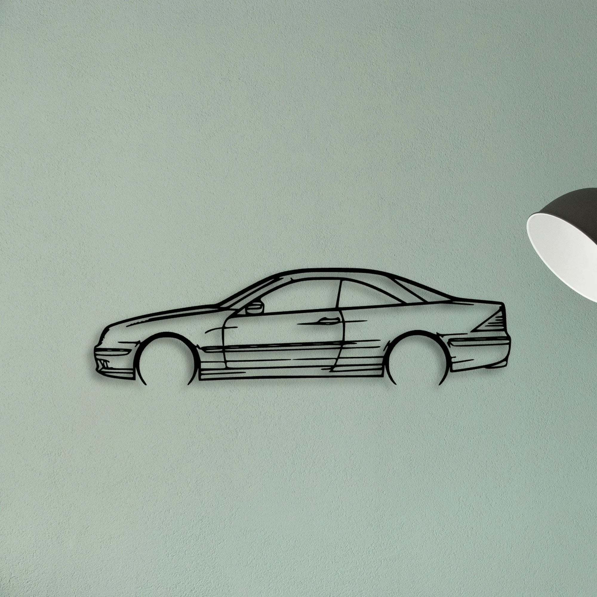 CL55 AMG 2004 Classic Silhouette Metal Wall Art - Tinvibe