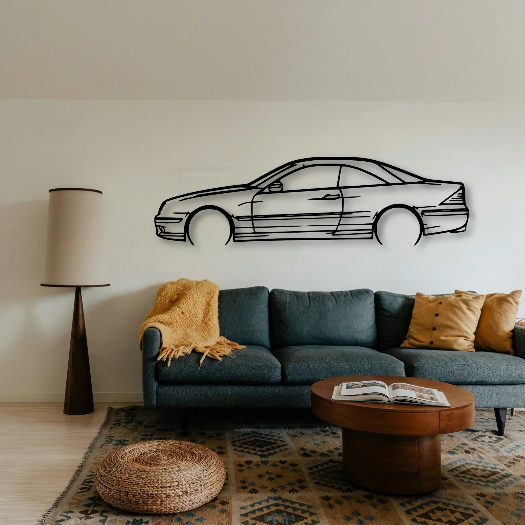 CL55 AMG 2004 Classic Silhouette Metal Wall Art - Tinvibe