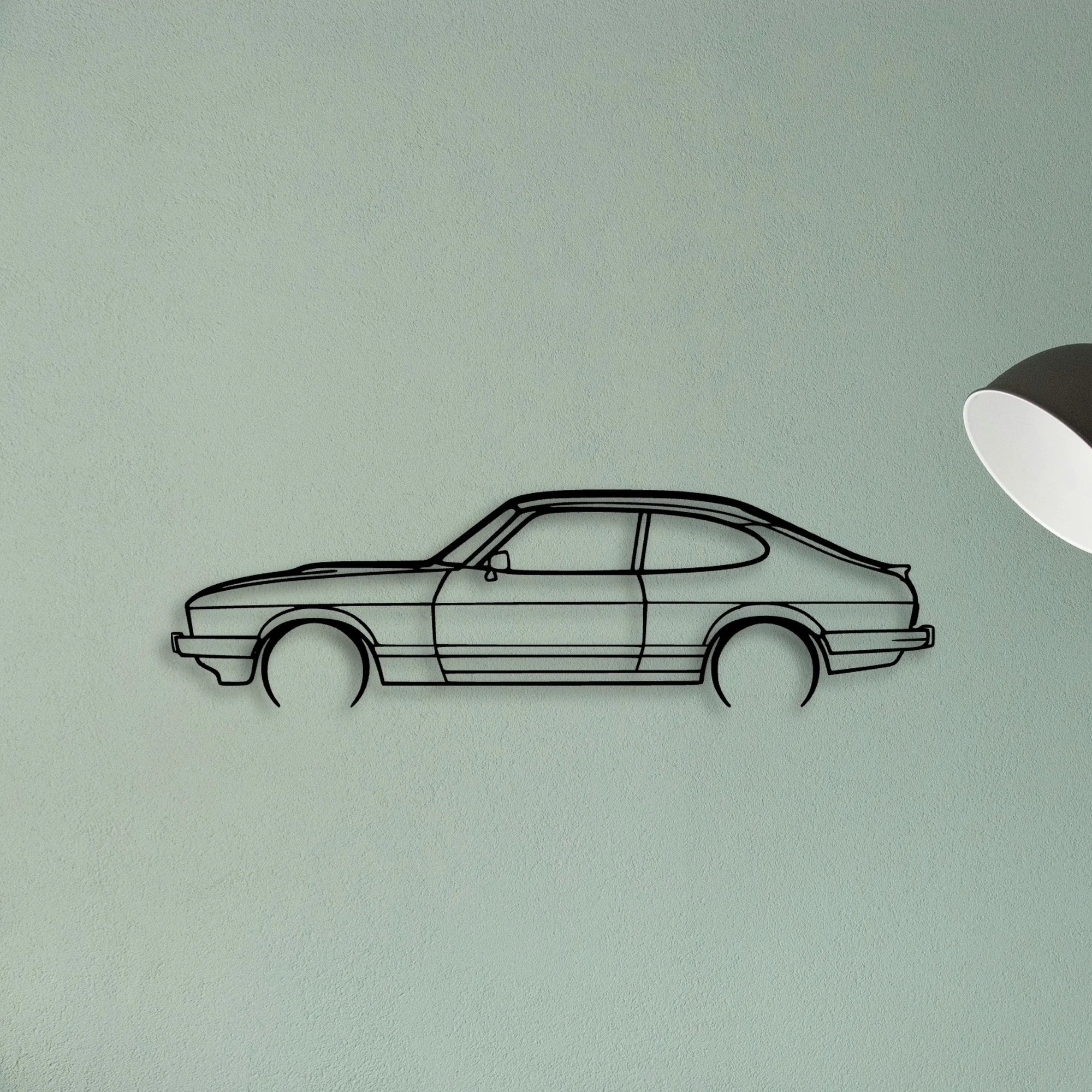 Capri 1986 Classic Silhouette Metal Wall Art - Tinvibe