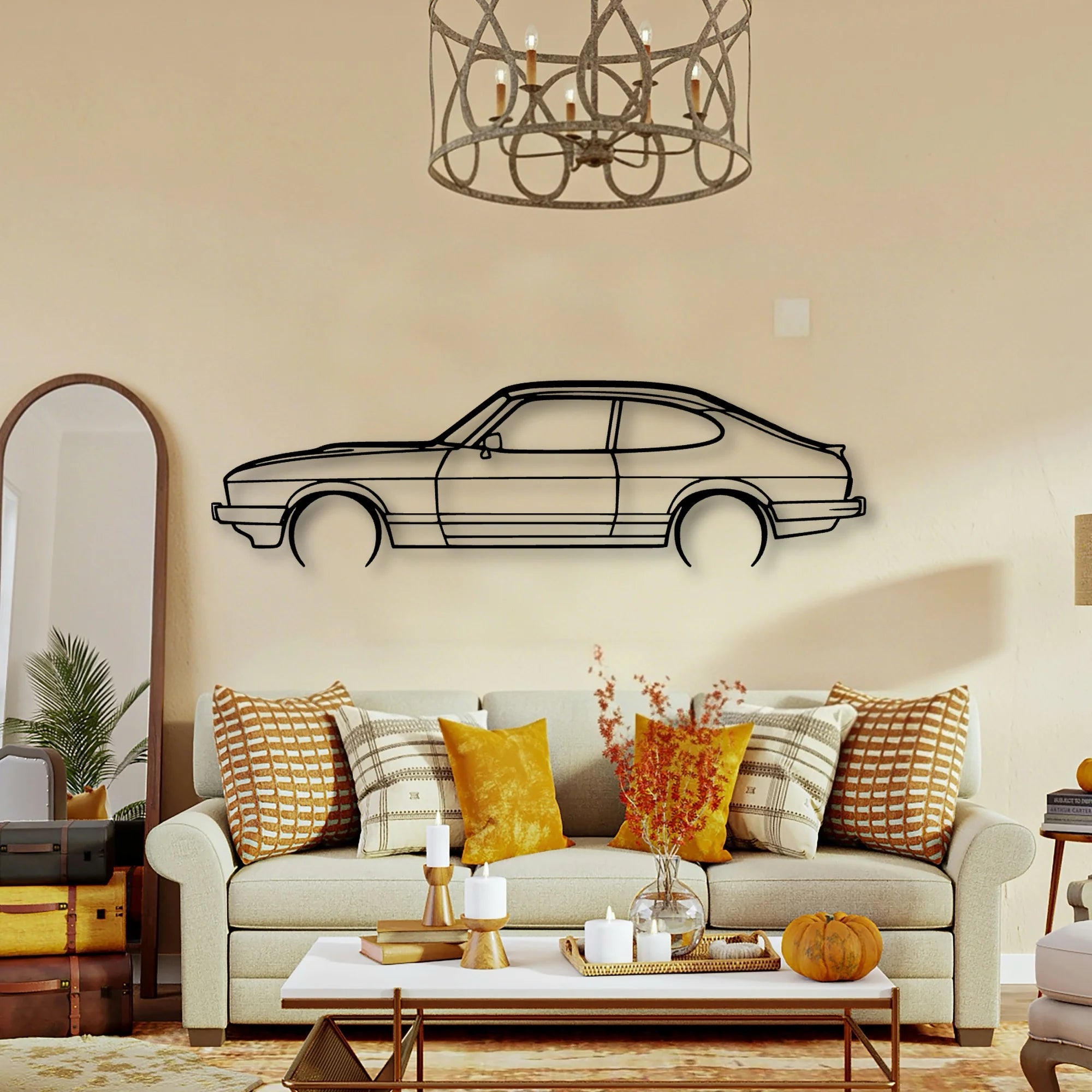 Capri 1986 Classic Silhouette Metal Wall Art - Tinvibe