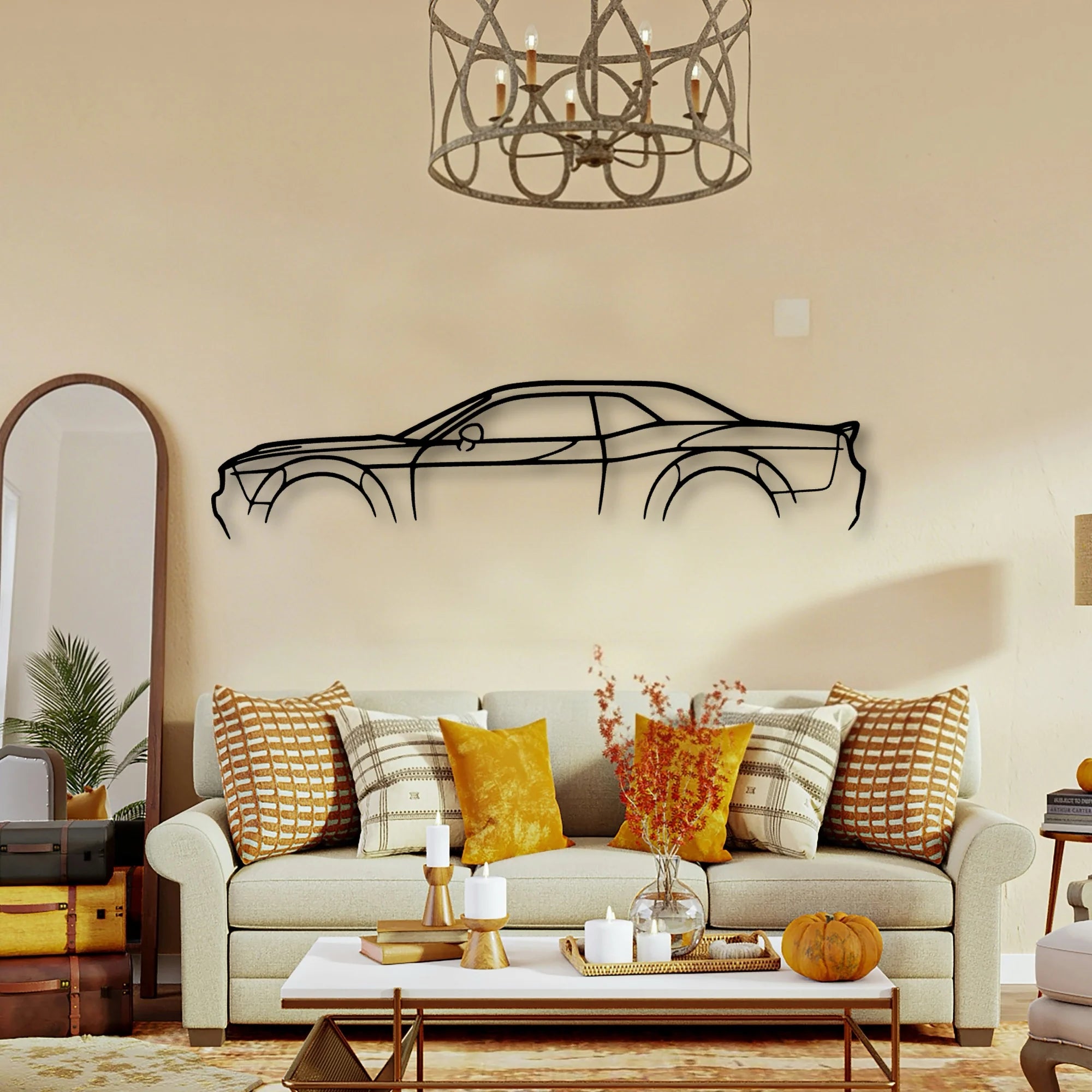 Challenger SRT 3RD GEN Classic Silhouette Metal Wall Art - Tinvibe
