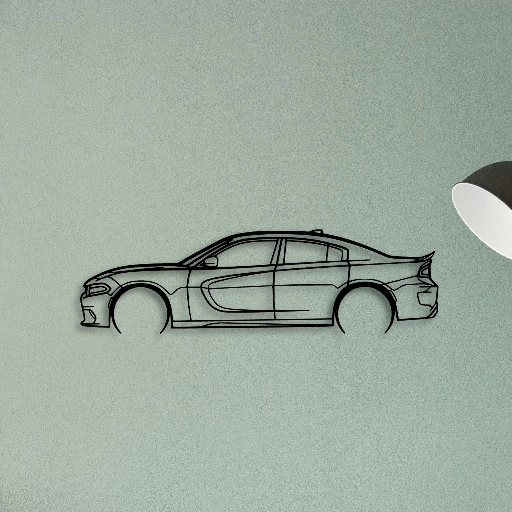 Charger 2017 SRT 2 Classic Silhouette Metal Wall Art - Tinvibe