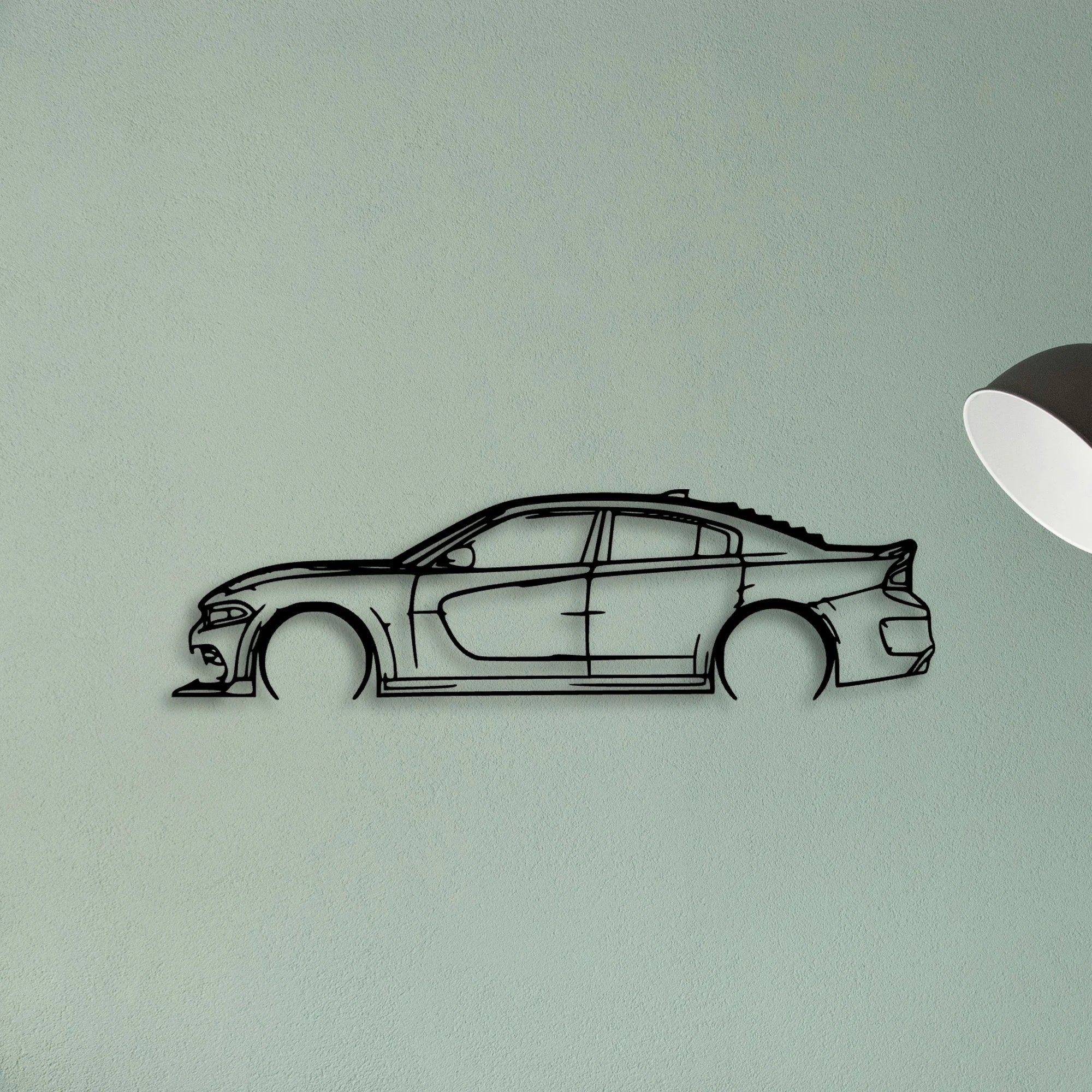 Charger 2022 2 Classic Silhouette Metal Wall Art - Tinvibe