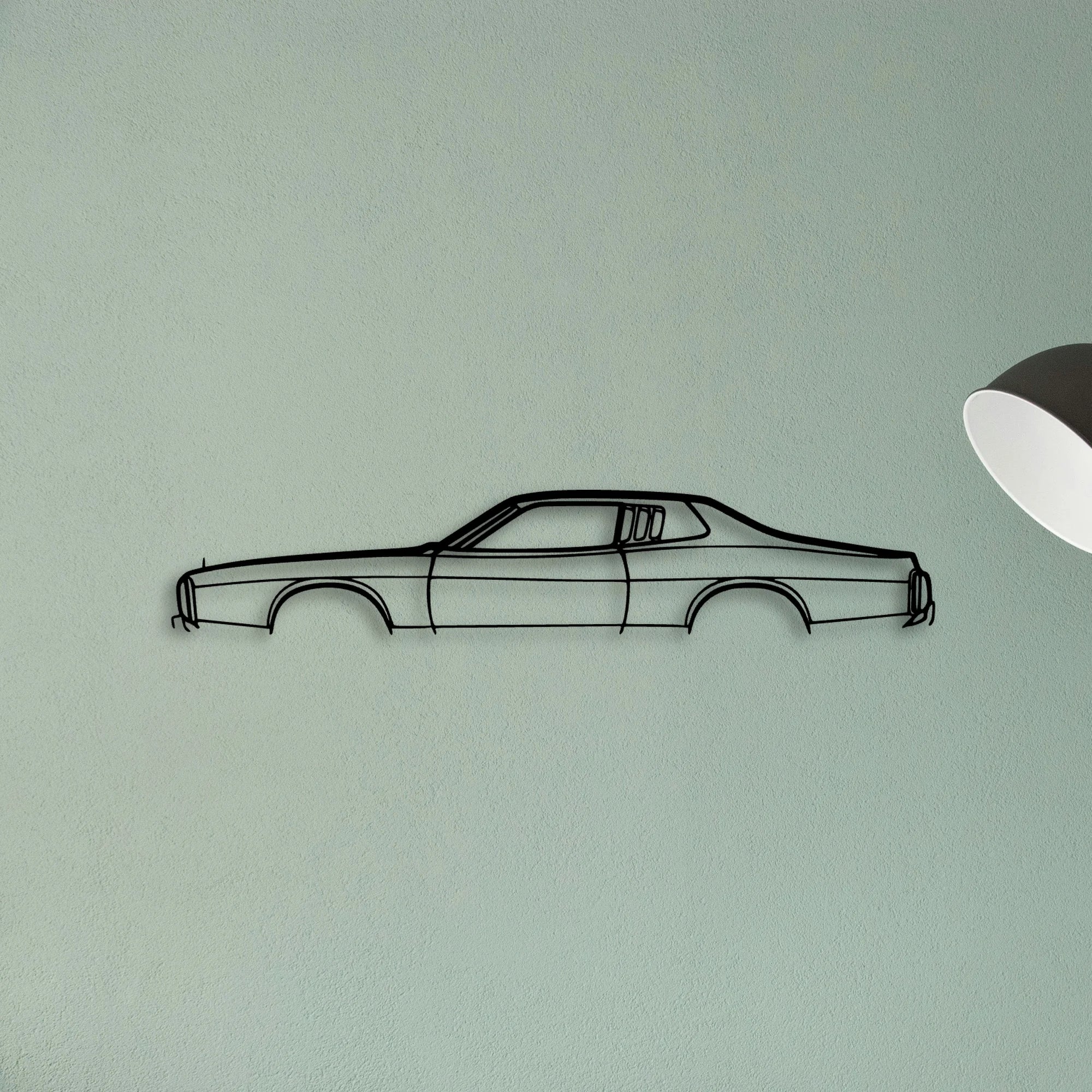 Charger SE 1973 Classic Silhouette Metal Wall Art - Tinvibe