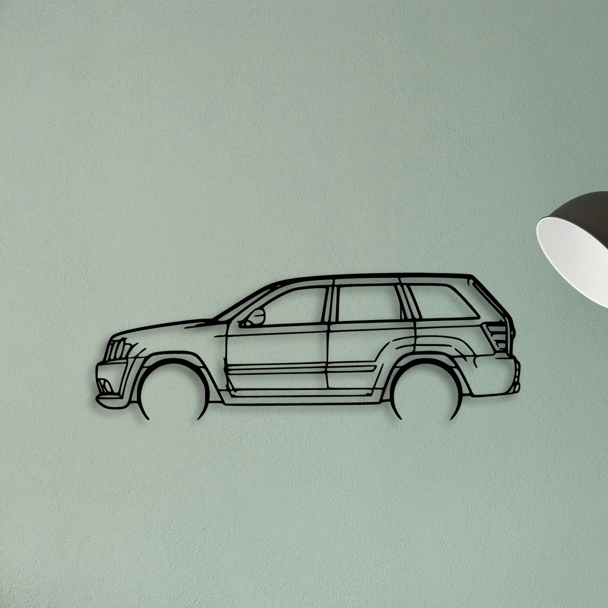 Cherokee SRT8 2006 Classic Silhouette Metal Wall Art - Tinvibe