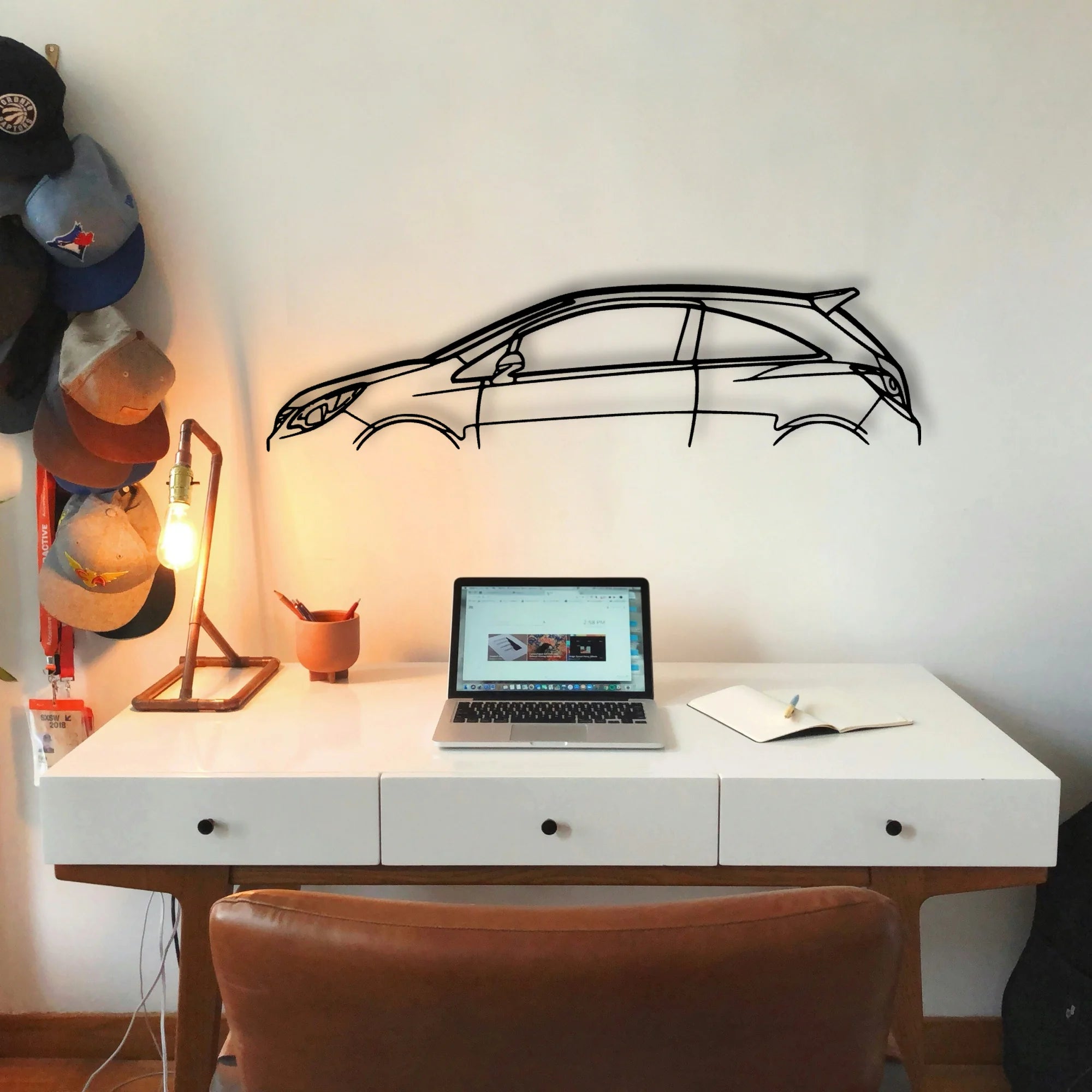 Corsa OPC 2007 Classic Silhouette Metal Wall Art - Tinvibe