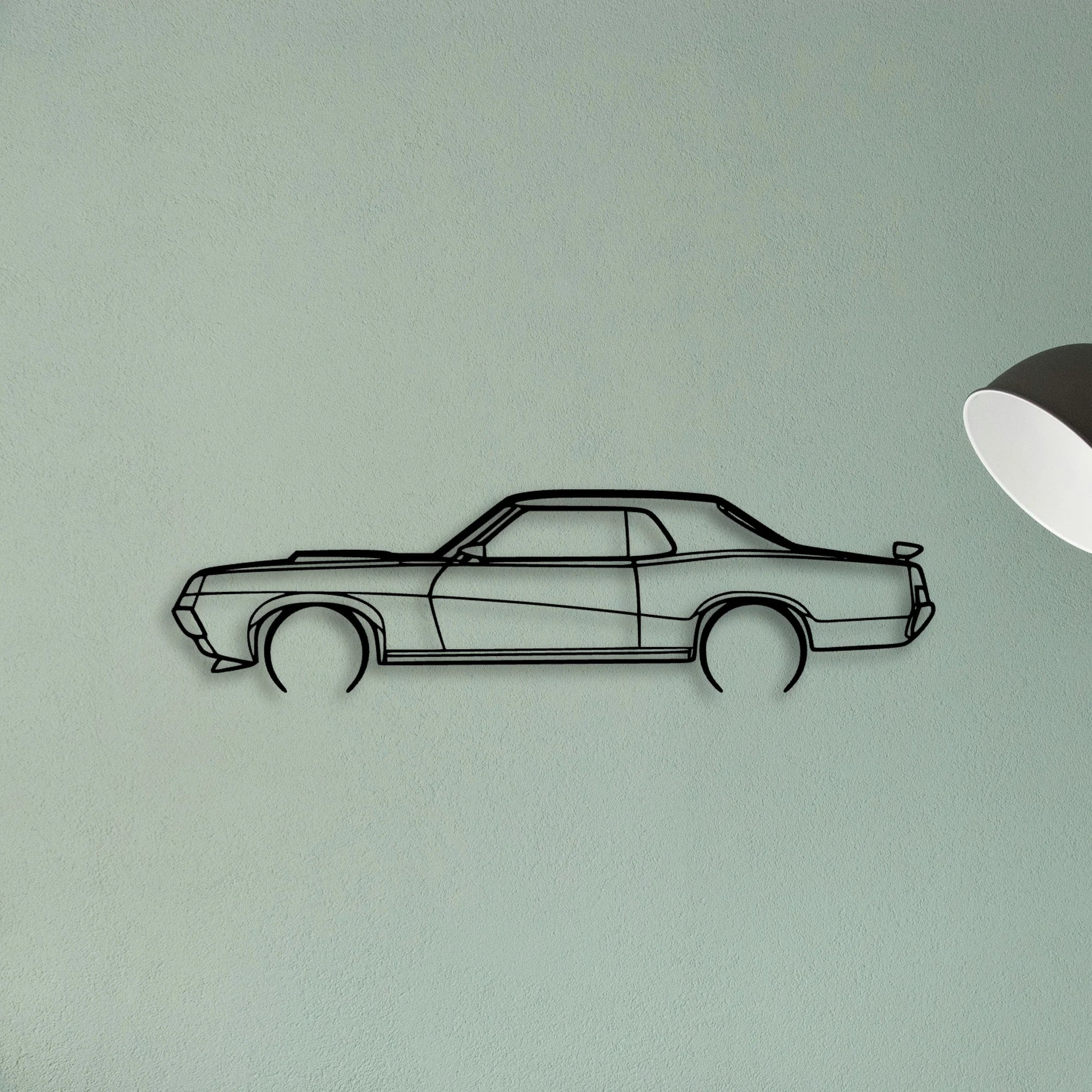 Cougar Eliminator 1969 Classic Silhouette Metal Wall Art - Tinvibe