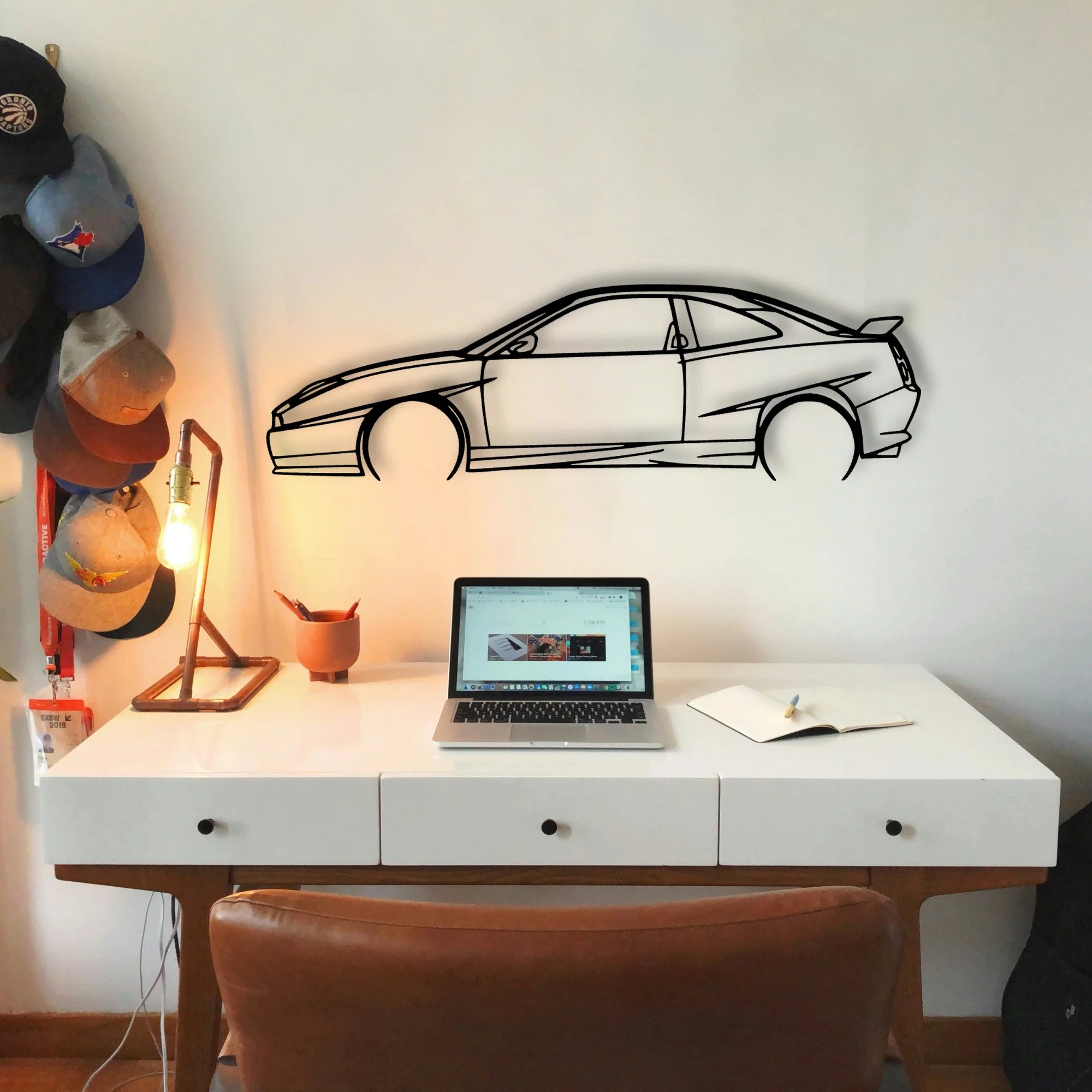 Coupe 20V Turbo Limited Edition 1998 Classic Silhouette Metal Wall Art - Tinvibe