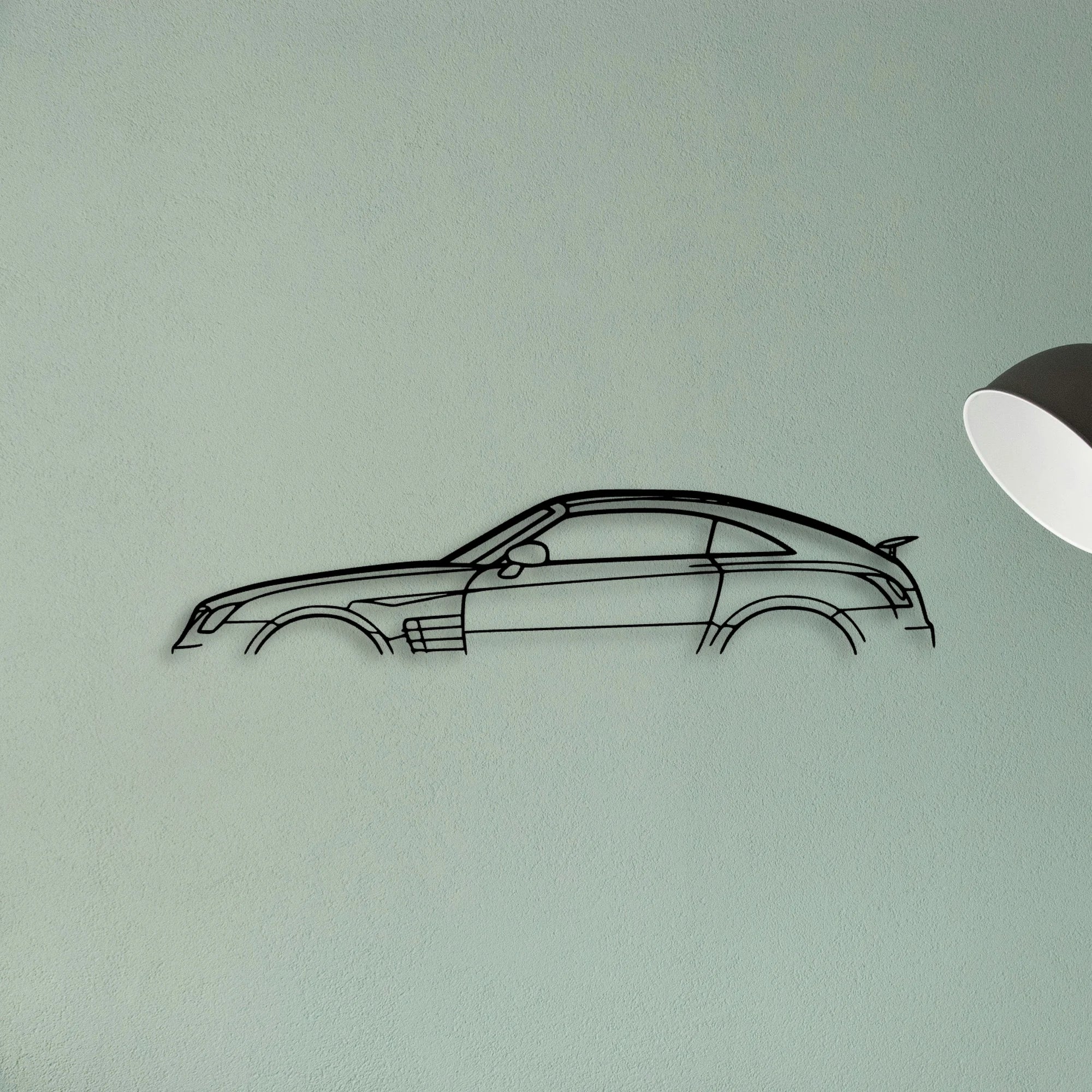 Crossfire Coupe 2007 Classic Silhouette Metal Wall Art - Tinvibe