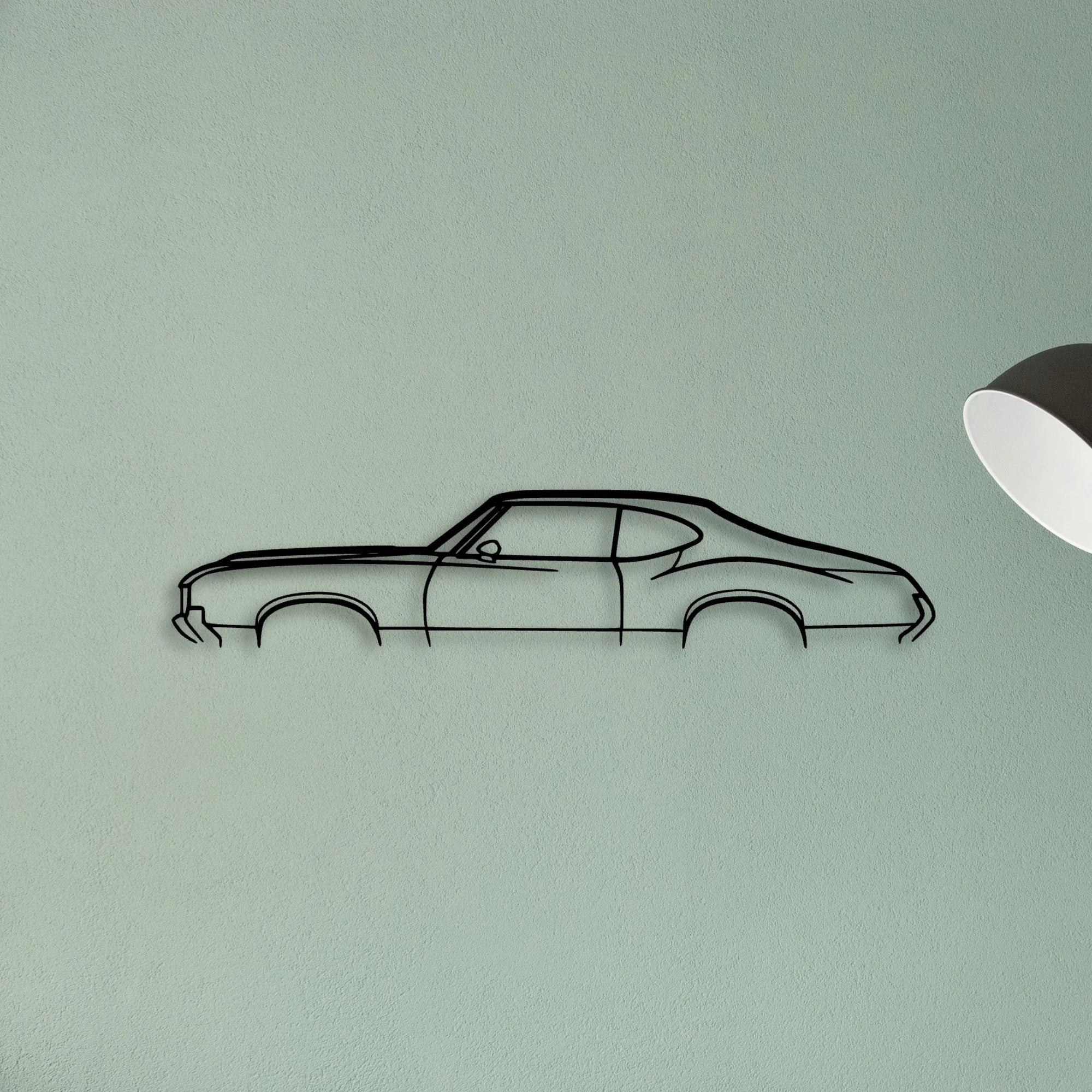 Cutlass 1970 Classic Silhouette Metal Wall Art - Tinvibe