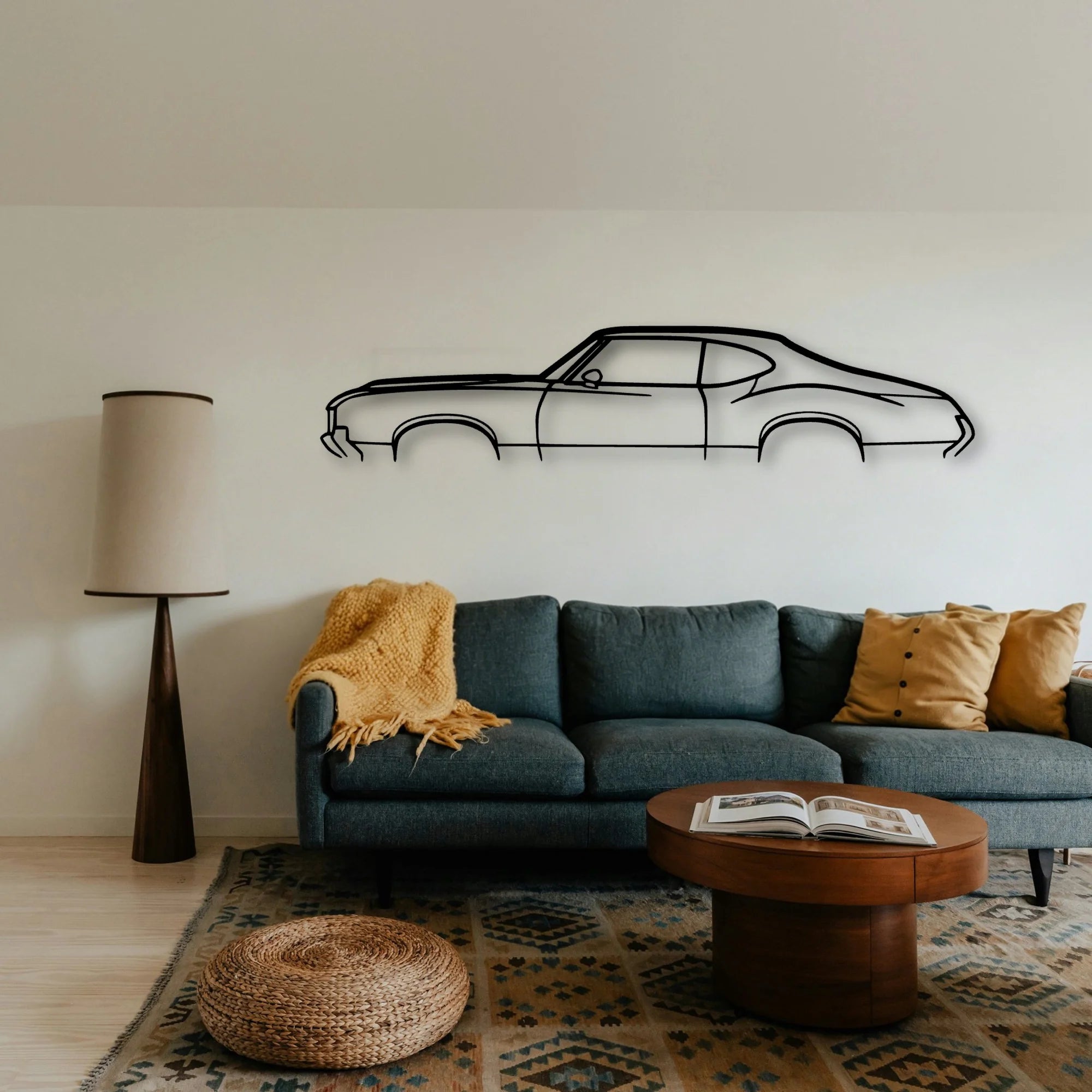 Cutlass 1970 Classic Silhouette Metal Wall Art - Tinvibe