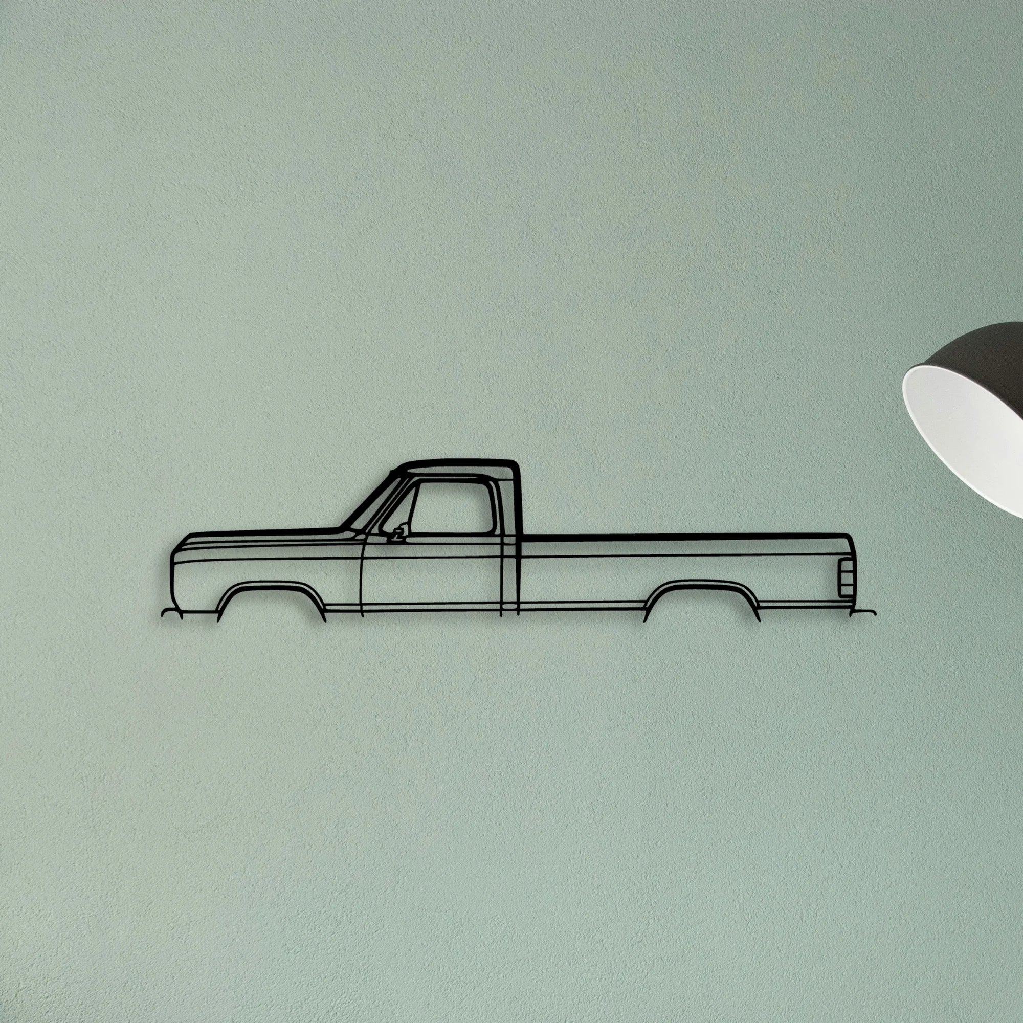 D100 1988 Classic Silhouette Metal Wall Art - Tinvibe
