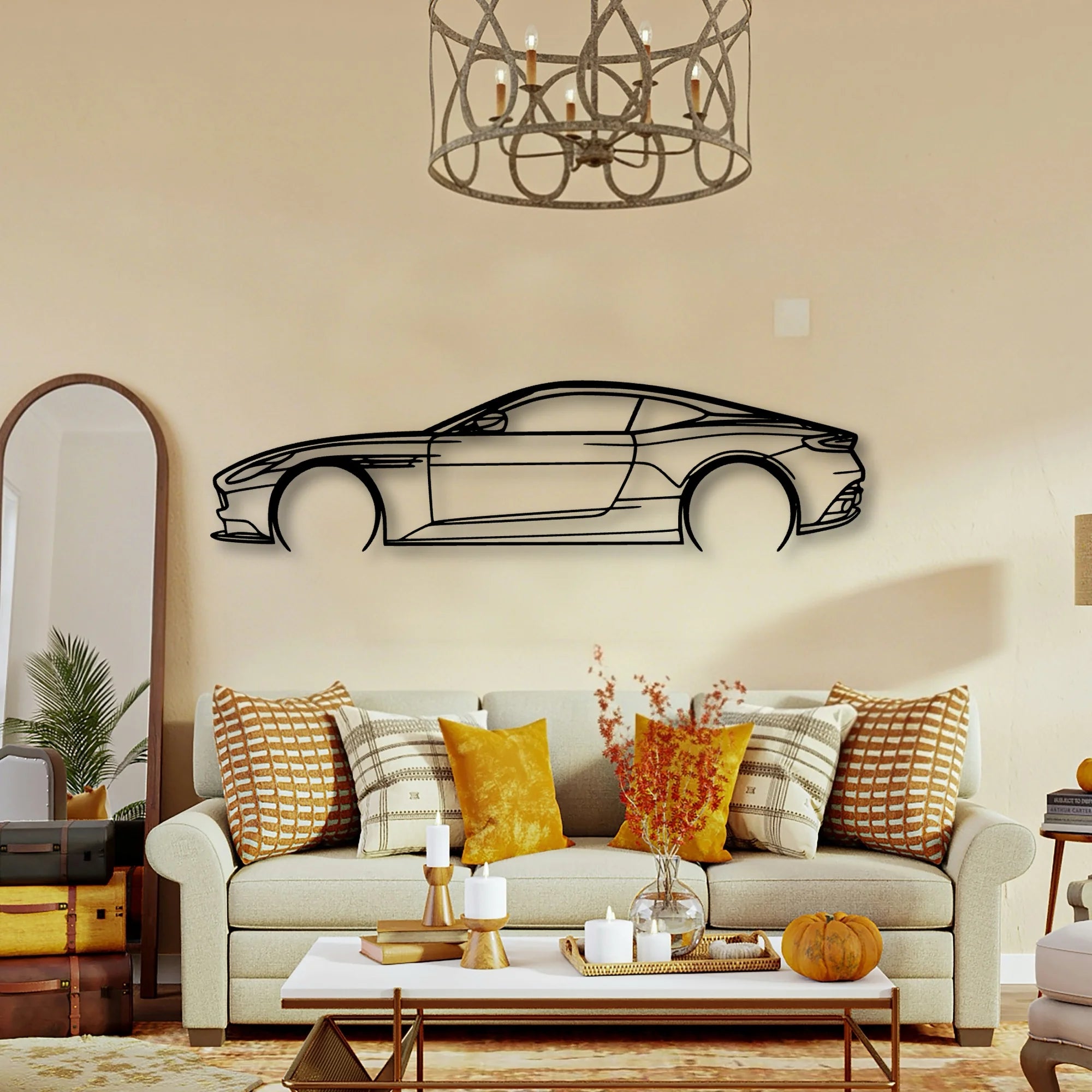 DB11 2018 2 Classic Silhouette Metal Wall Art - Tinvibe